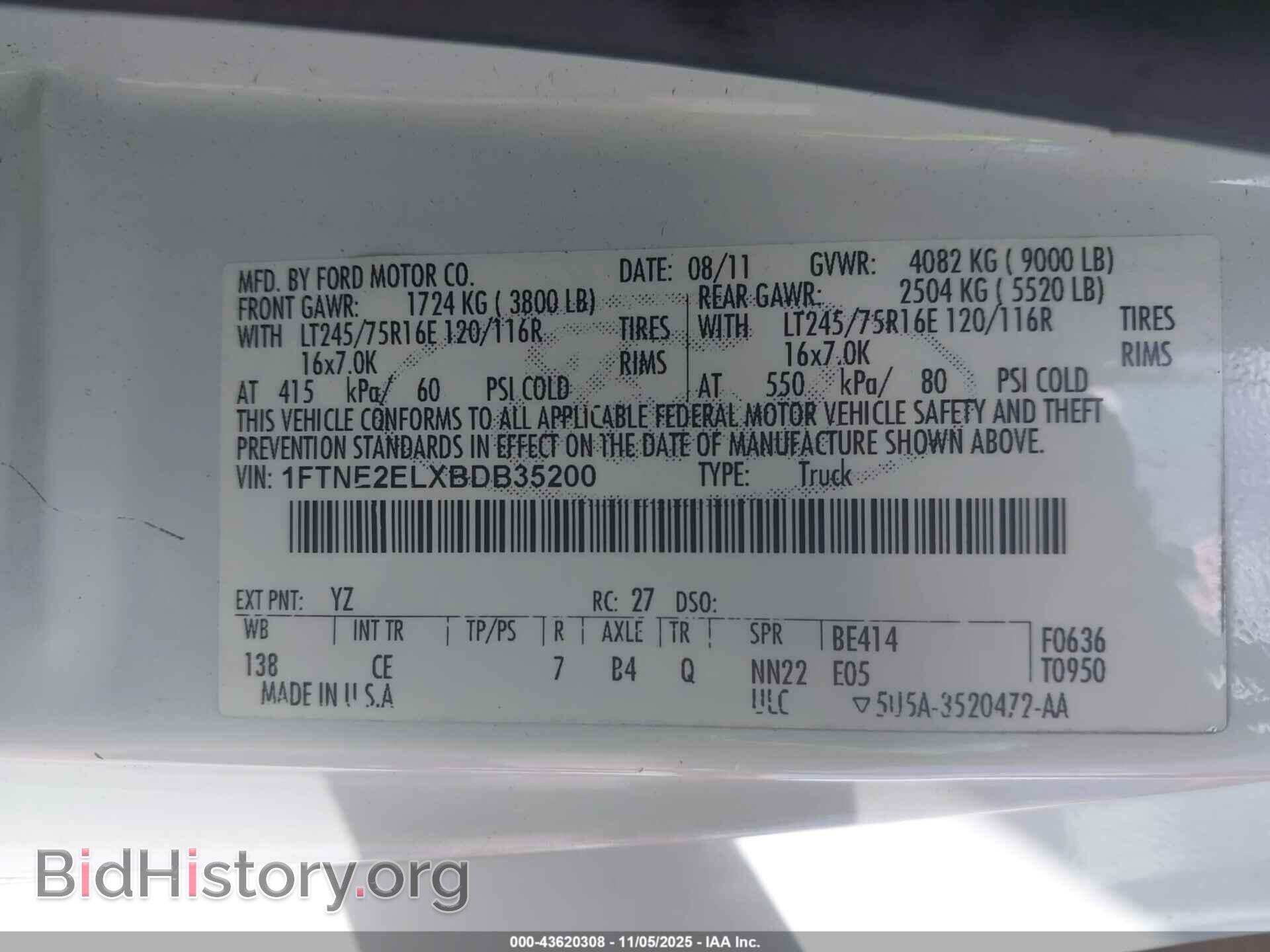 2011 FORD E-250 - VIN: 1FTNE2ELXBDB35200 - Photo 9