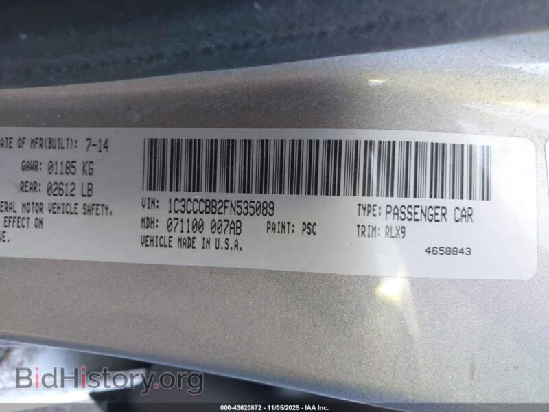 2015 Chrysler 200 (VIN 1C3CCCBB2FN535089) — photo 9 of 16