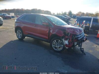 2018 Ford EDGE Titanium, red — VIN 2FMPK4K9XJBB09895, IAAI