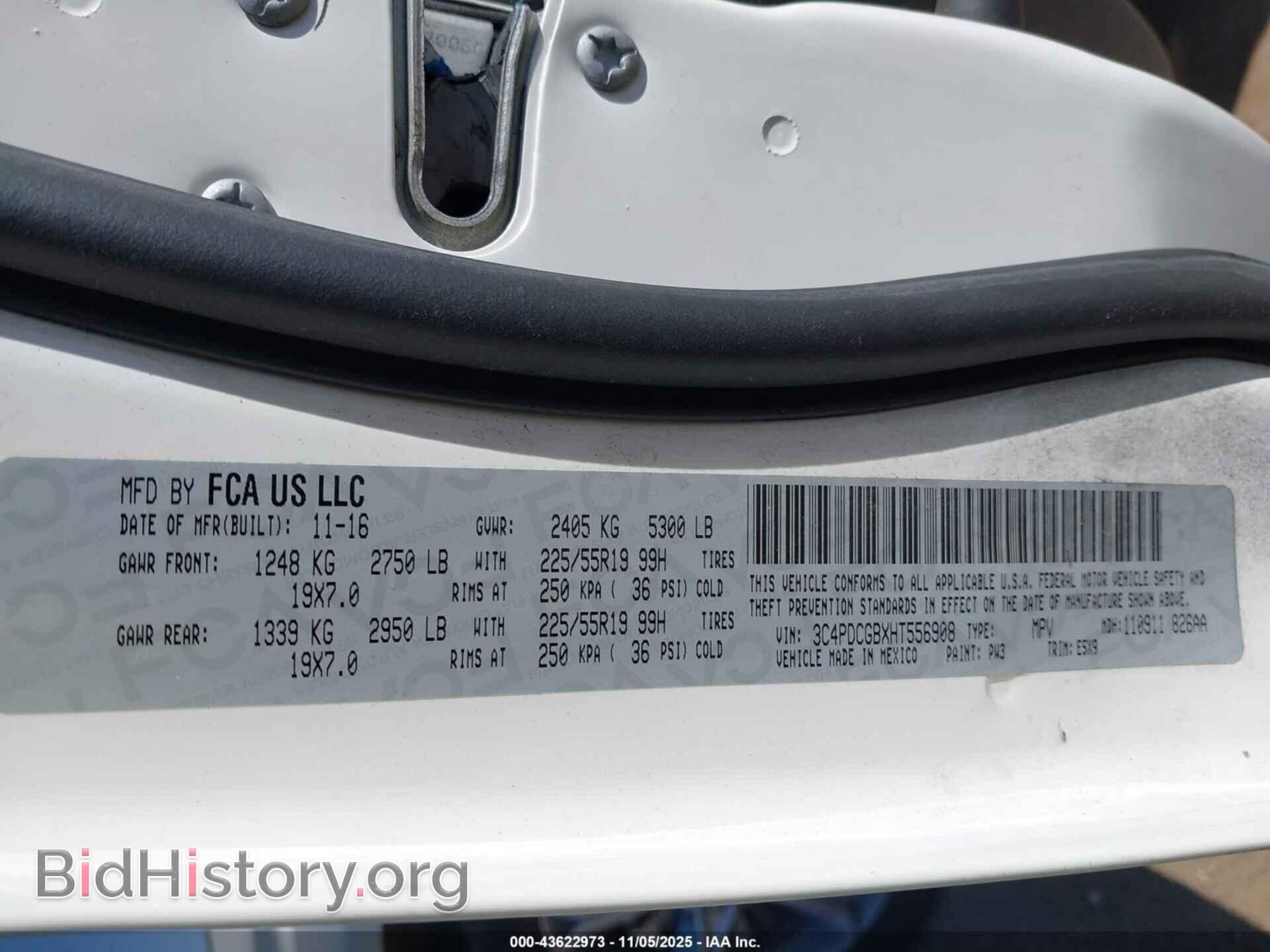 2017 DODGE JOURNEY - VIN: 3C4PDCGBXHT556908 - Фото 9