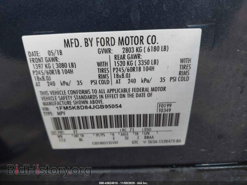 2018 Ford EXPLORER (VIN 1FM5K8D84JGB95054) — photo 9 of 16