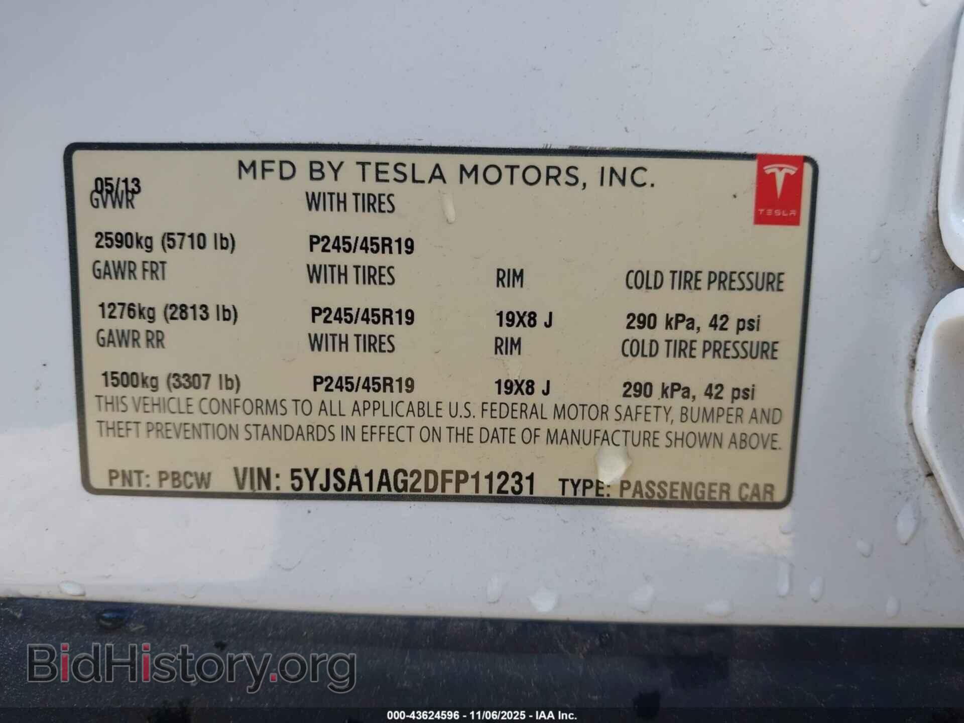 2013 TESLA MODEL S - VIN: 5YJSA1AG2DFP11231 - Photo 9