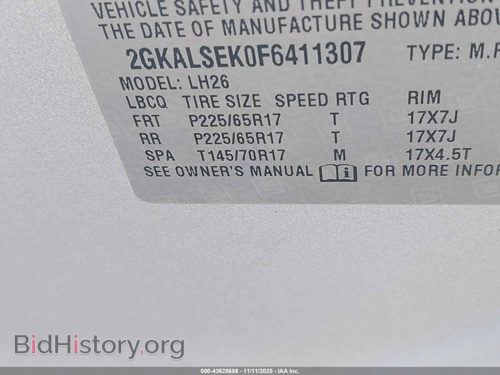 2015 GMC TERRAIN - VIN: 2GKALSEK0F6411307 - Photo 9