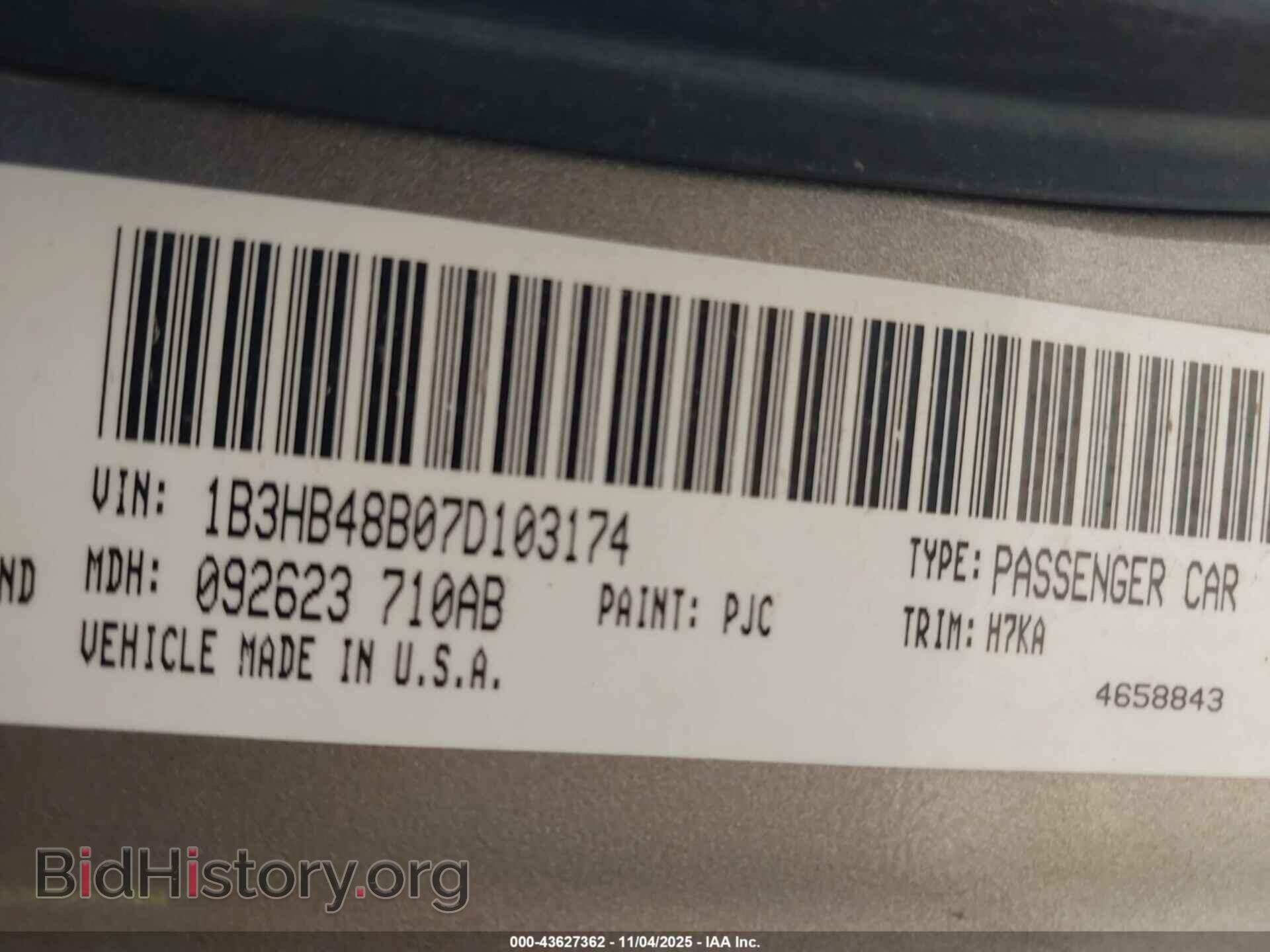 2007 DODGE CALIBER - VIN: 1B3HB48B07D103174 - Photo 9