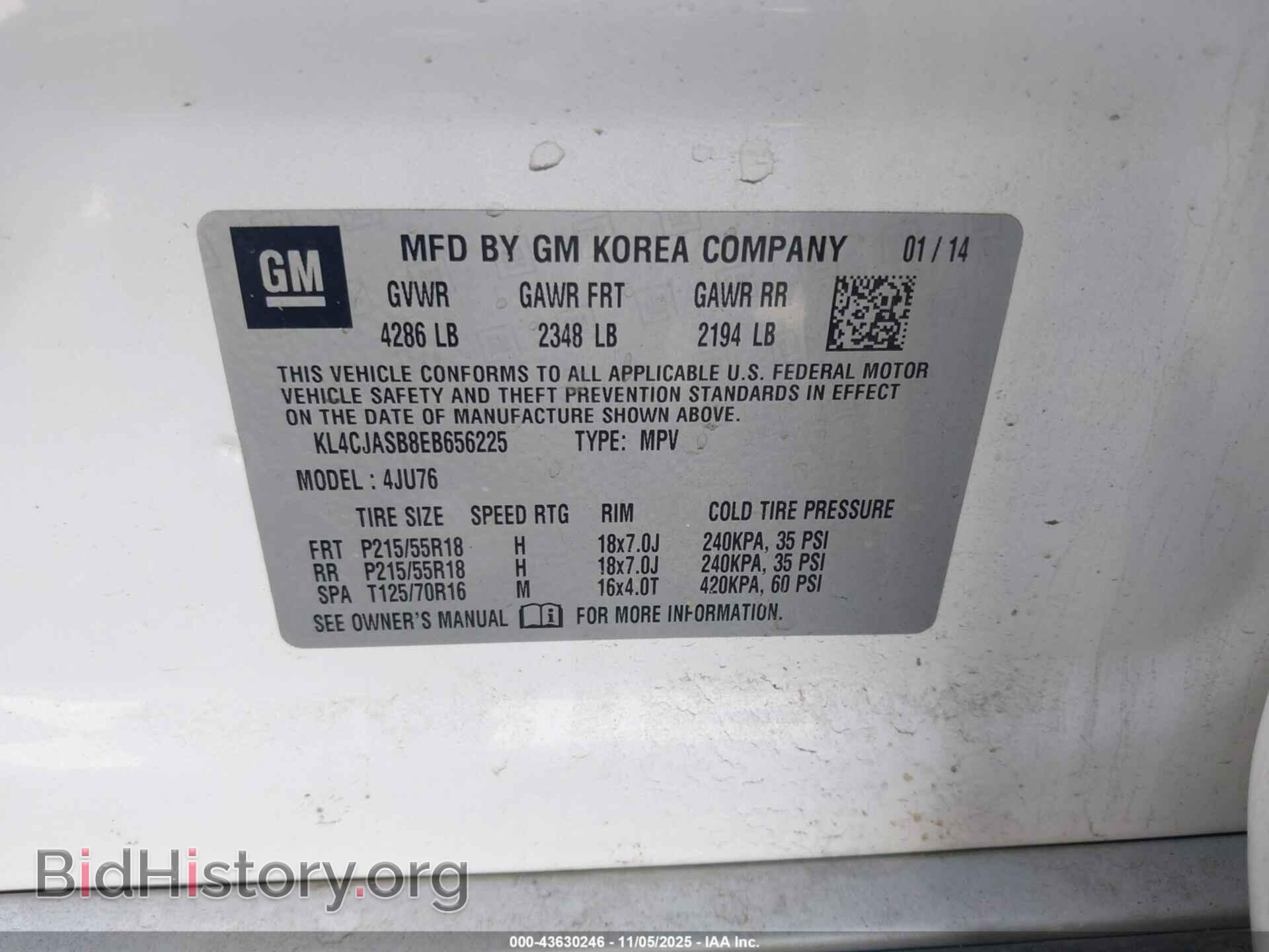 2014 BUICK ENCORE - VIN: KL4CJASB8EB656225 - Photo 9