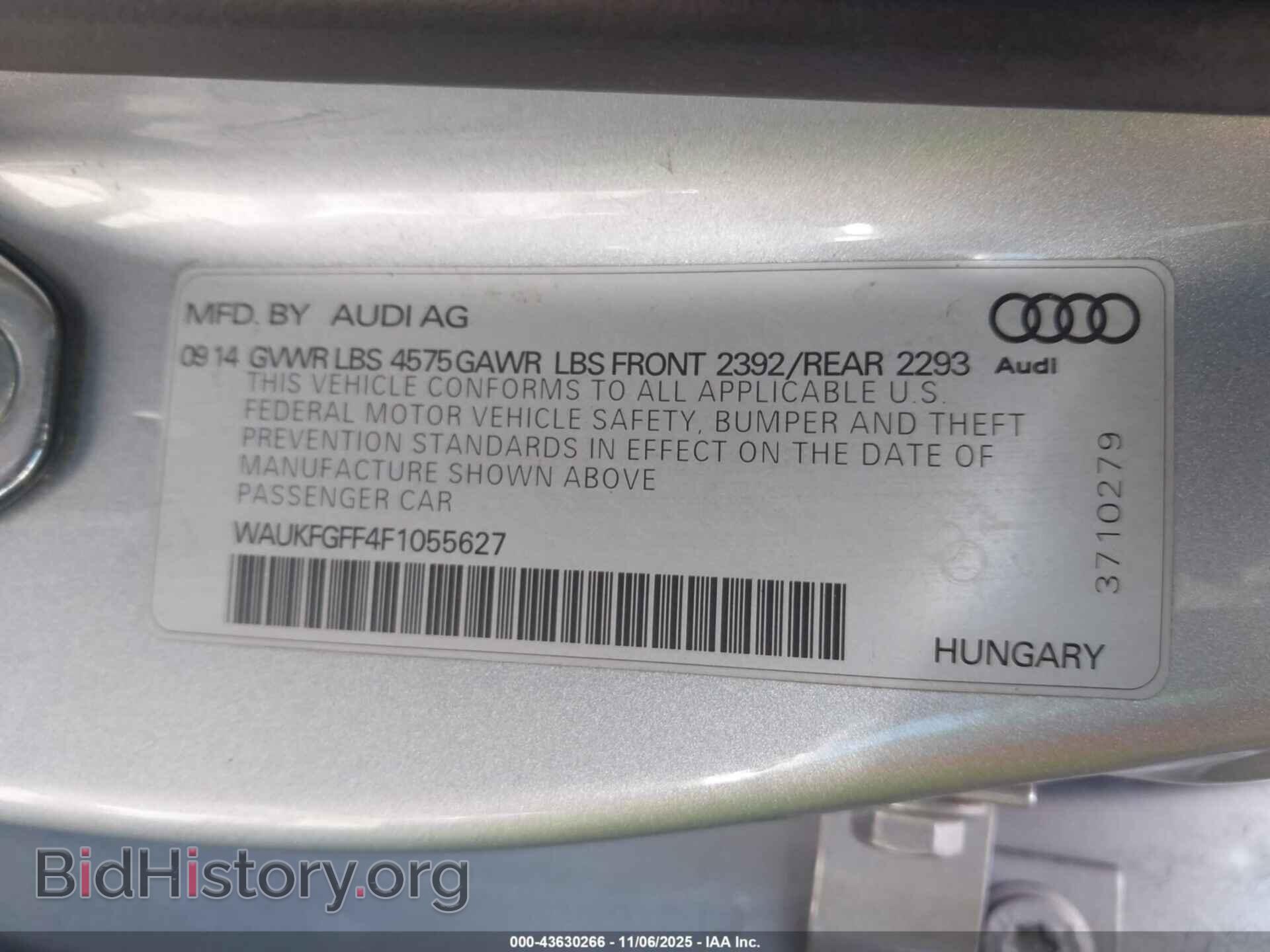 2015 AUDI A3 - VIN: WAUKFGFF4F1055627 - Фото 9