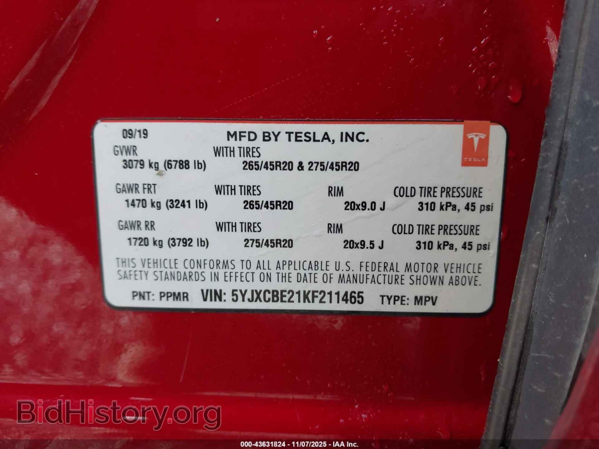 2019 TESLA MODEL X - VIN: 5YJXCBE21KF211465 - Photo 9