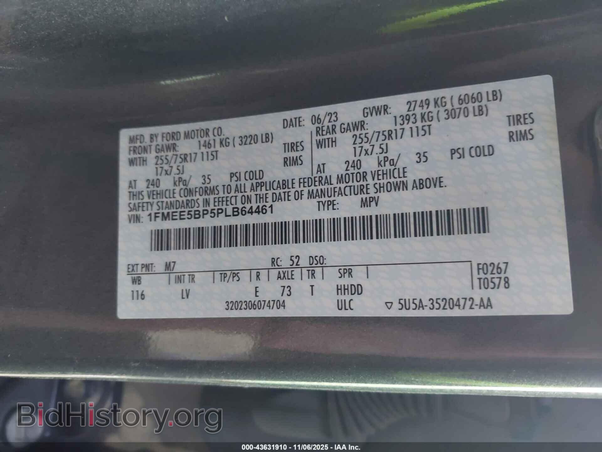 2023 FORD BRONCO - VIN: 1FMEE5BP5PLB64461 - Фото 9