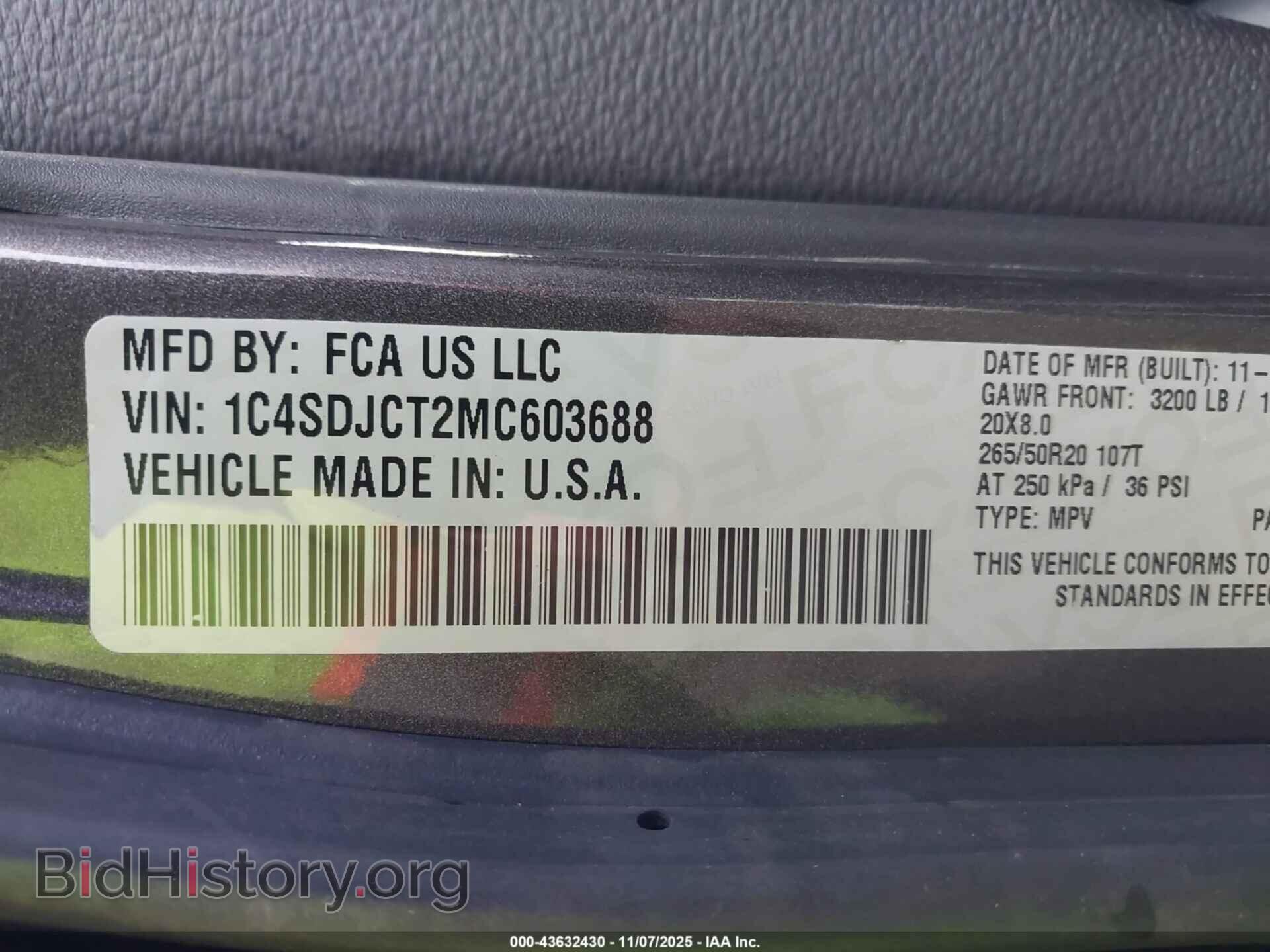 2021 DODGE DURANGO - VIN: 1C4SDJCT2MC603688 - Photo 9