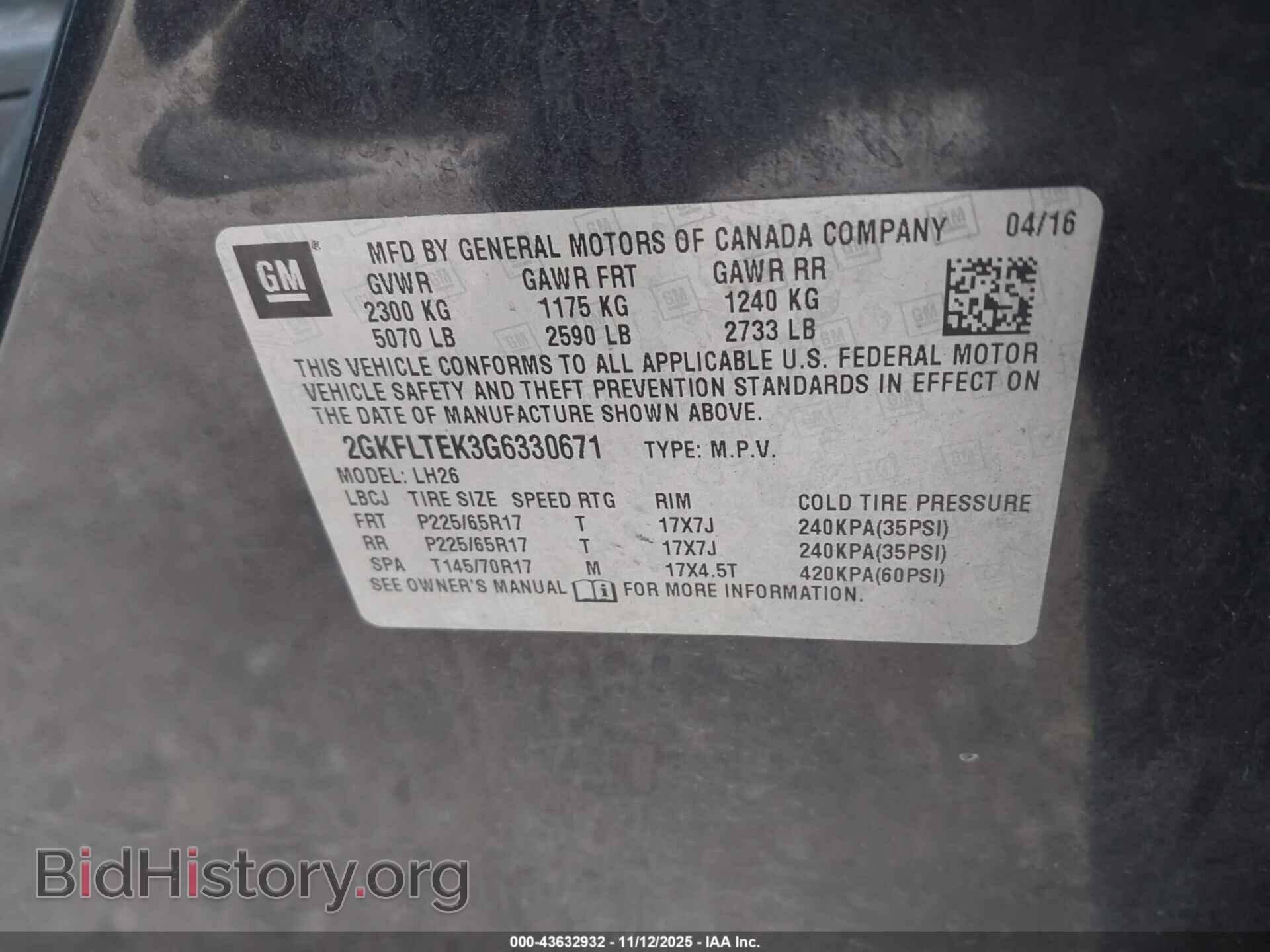2016 GMC TERRAIN - VIN: 2GKFLTEK3G6330671 - Фото 9