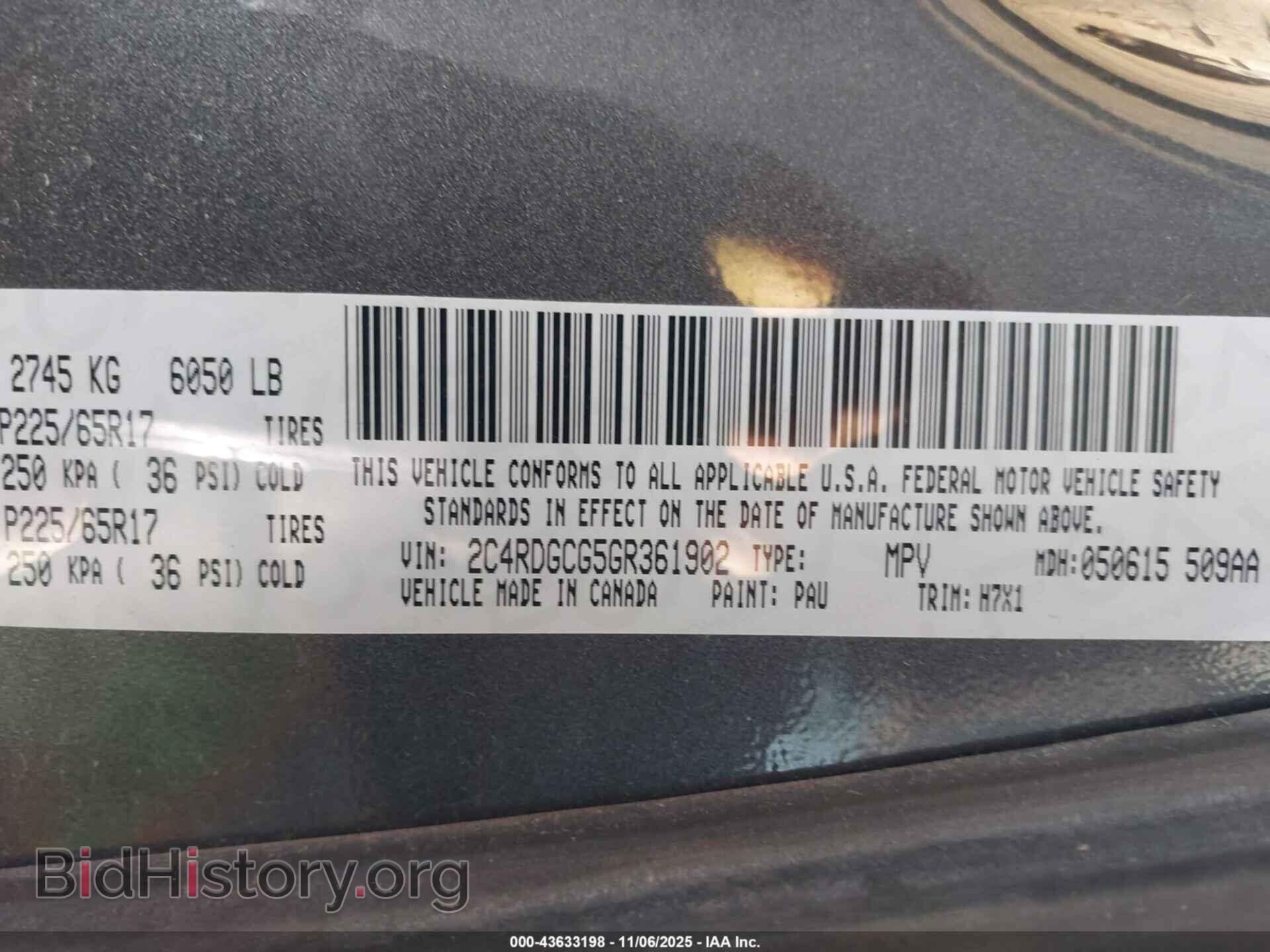 2016 DODGE GRAND CARAVAN - VIN: 2C4RDGCG5GR361902 - Фото 9
