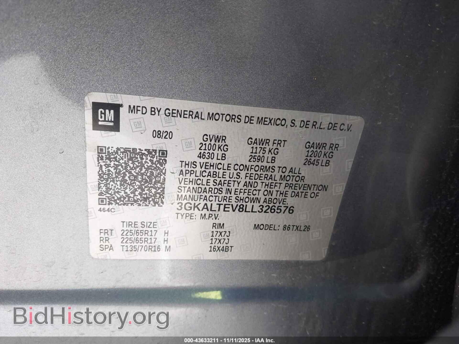 2020 GMC TERRAIN - VIN: 3GKALTEV8LL326576 - Фото 9