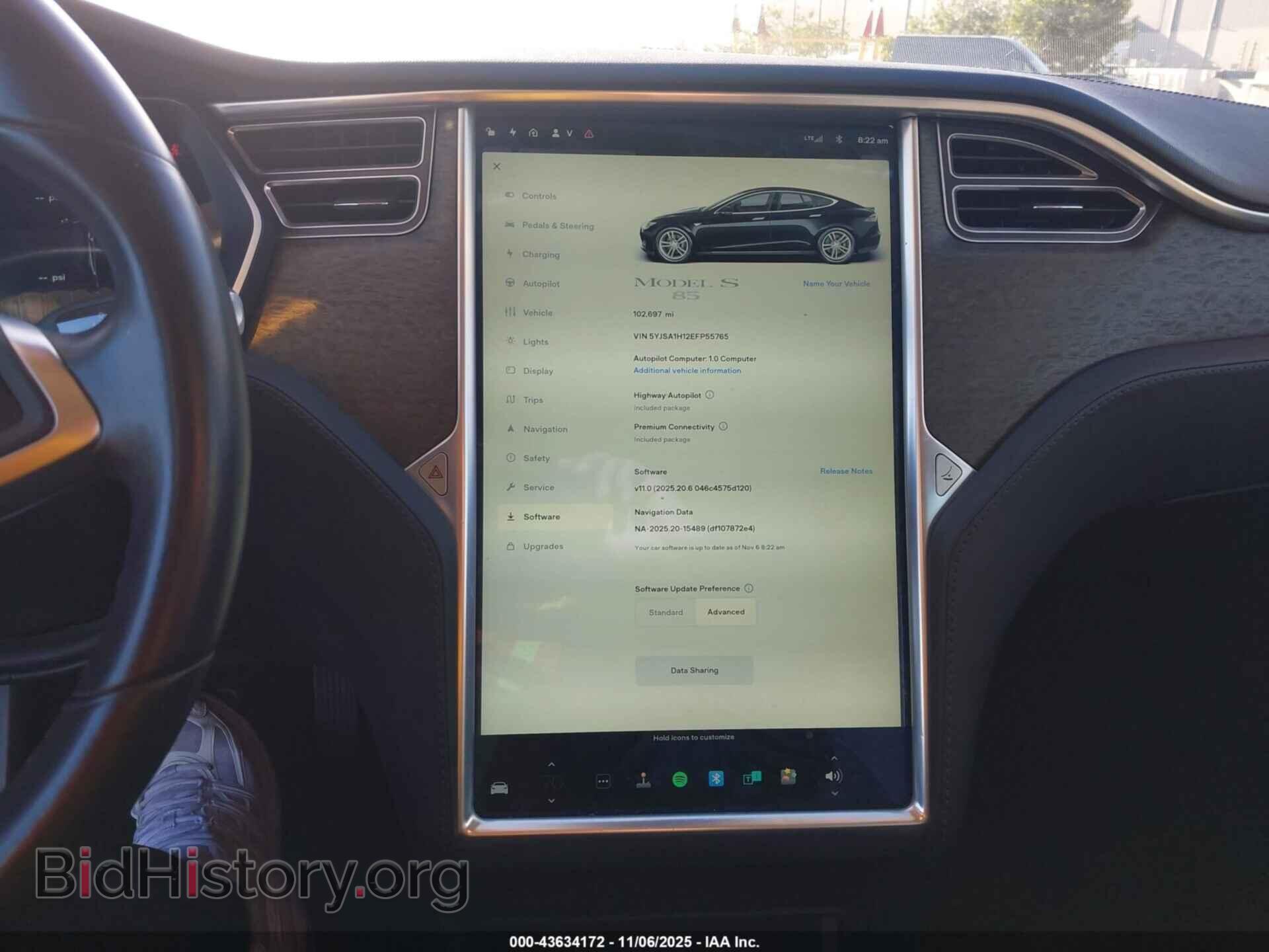 2014 TESLA MODEL S - VIN: 5YJSA1H12EFP55765 - Фото 19