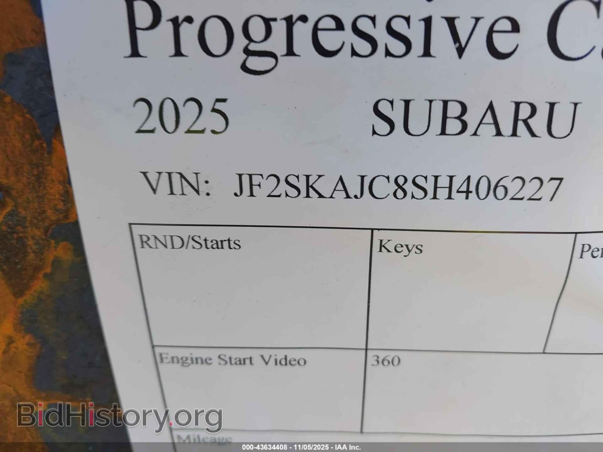 2025 SUBARU FORESTER - VIN: JF2SKAJC8SH406227 - Фото 9