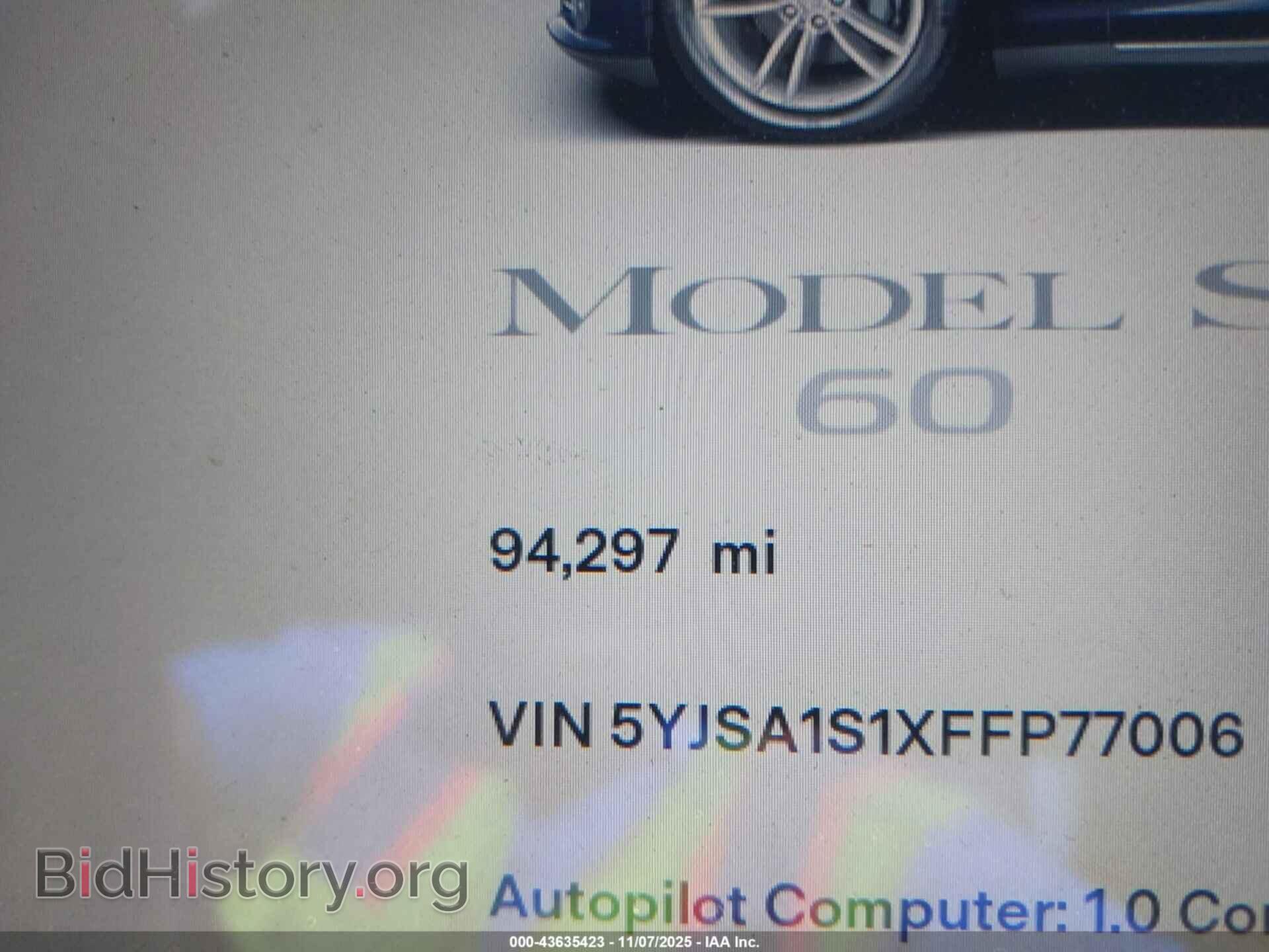 2015 TESLA MODEL S - VIN: 5YJSA1S1XFFP77006 - Фото 15
