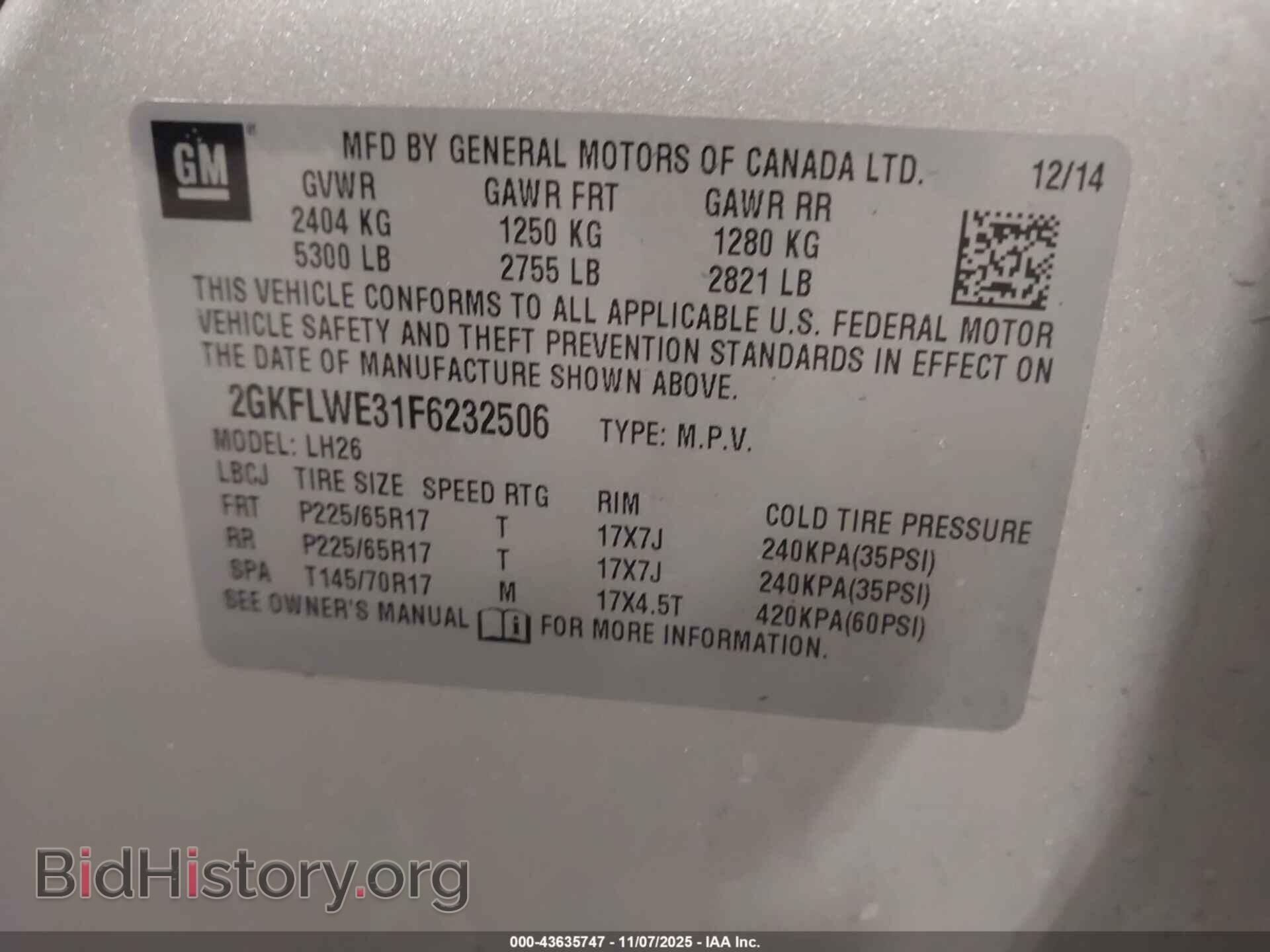 2015 GMC TERRAIN - VIN: 2GKFLWE31F6232506 - Фото 9