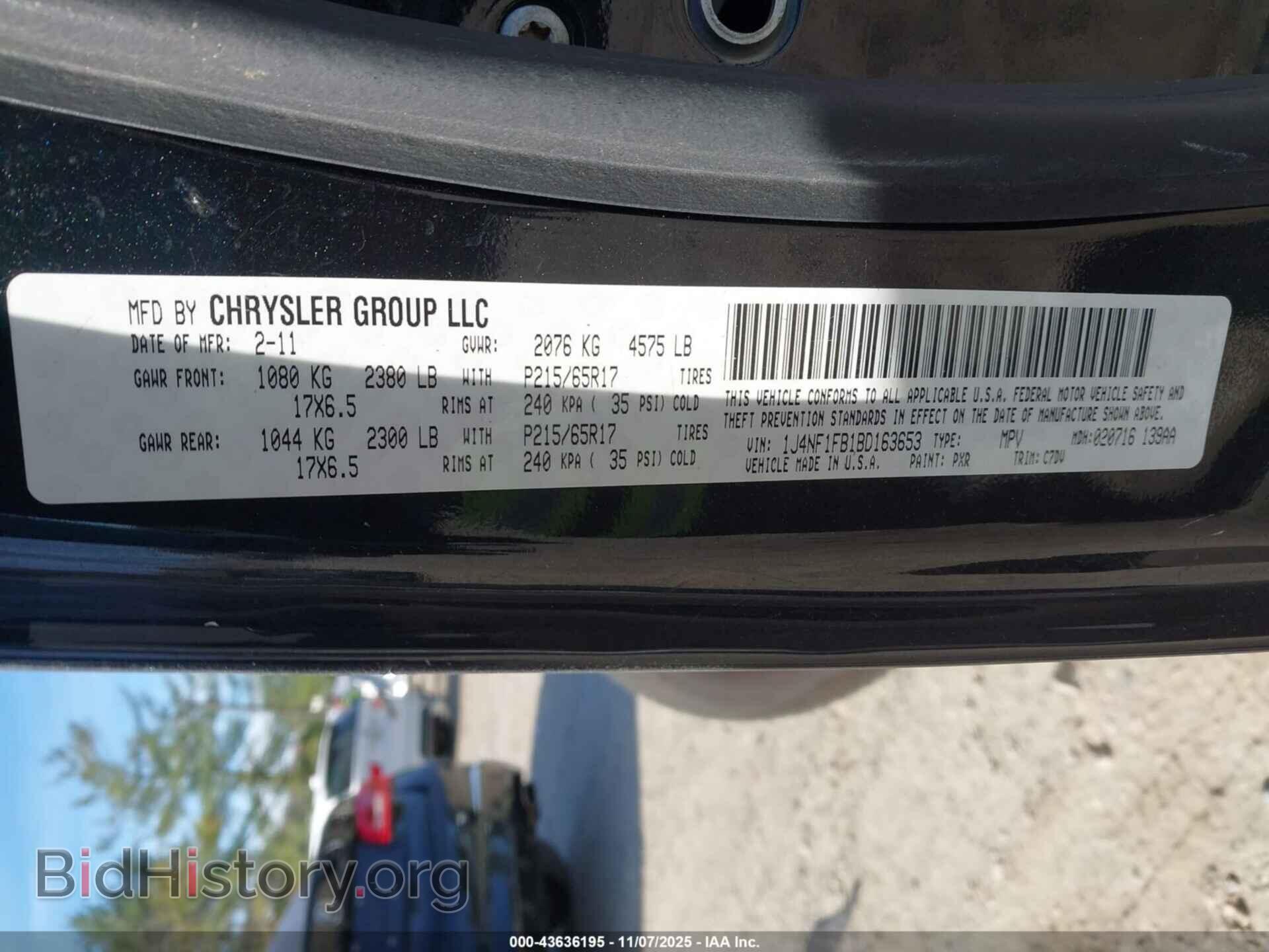 2011 JEEP COMPASS - VIN: 1J4NF1FB1BD163653 - Photo 9