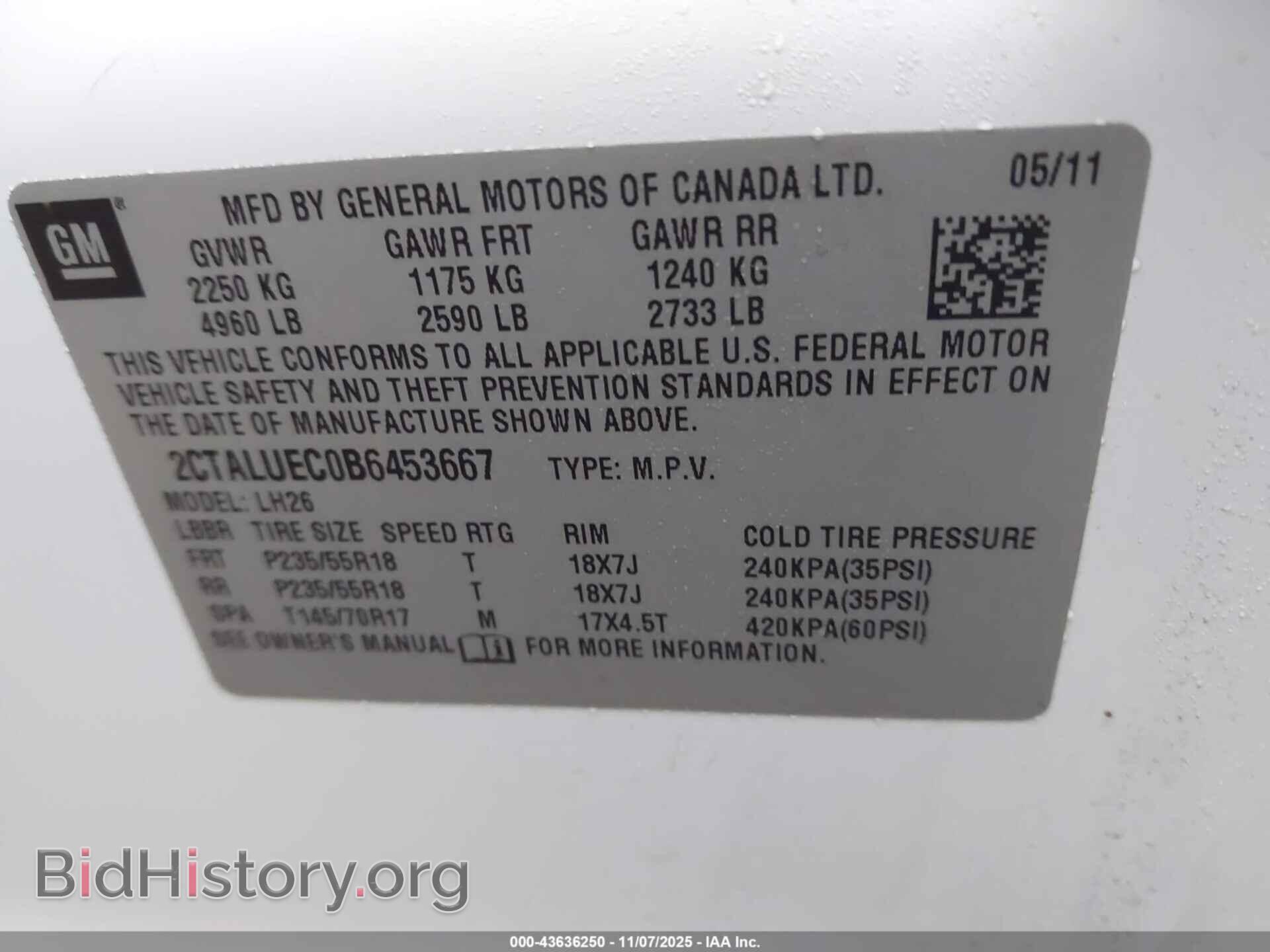 2011 GMC TERRAIN - VIN: 2CTALUEC0B6453667 - Photo 9