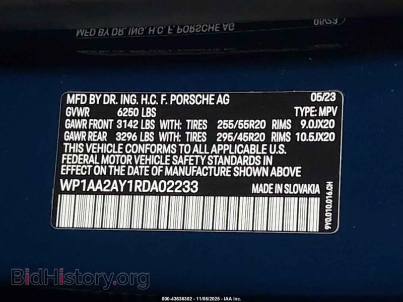 2024 Porsche CAYENNE (VIN WP1AA2AY1RDA02233) — фото 9 из 16