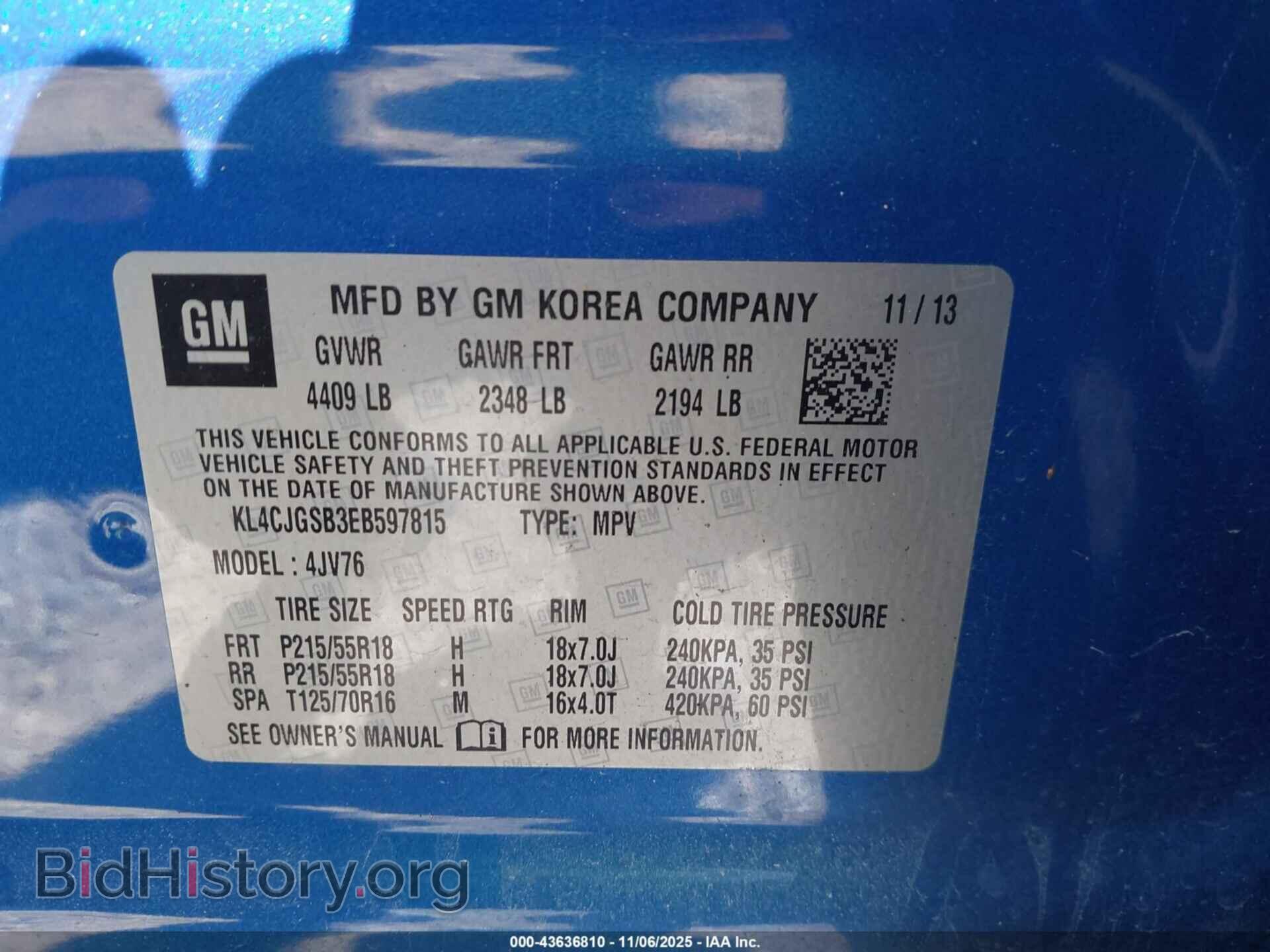 2014 BUICK ENCORE - VIN: KL4CJGSB3EB597815 - Photo 9