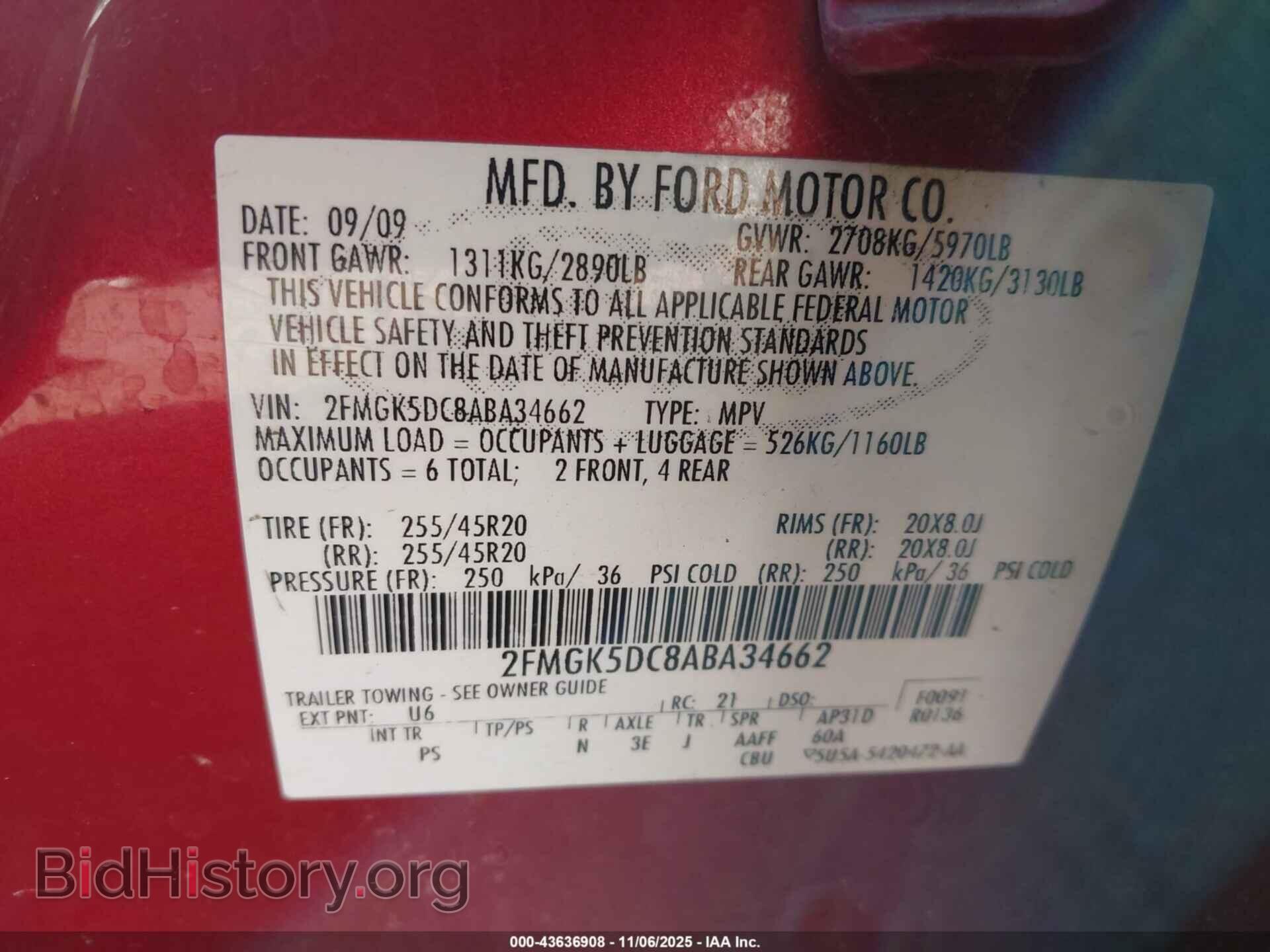 2010 FORD FLEX - VIN: 2FMGK5DC8ABA34662 - Photo 9