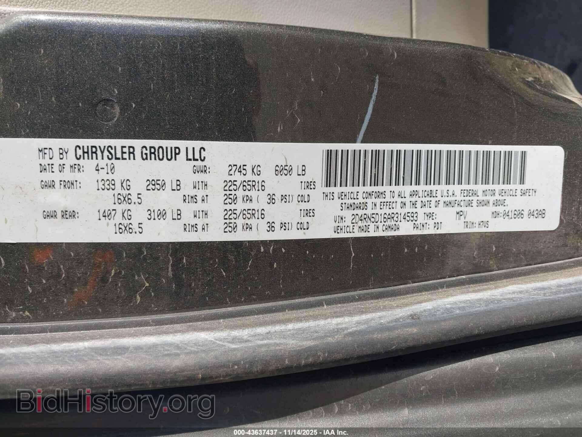 2010 DODGE GRAND CARAVAN - VIN: 2D4RN5D16AR314593 - Фото 9