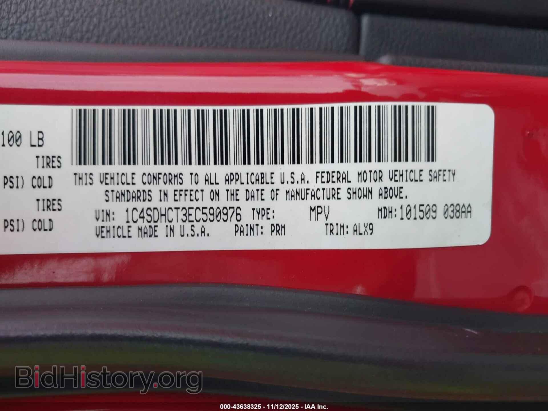 2014 DODGE DURANGO - VIN: 1C4SDHCT3EC590976 - Фото 9