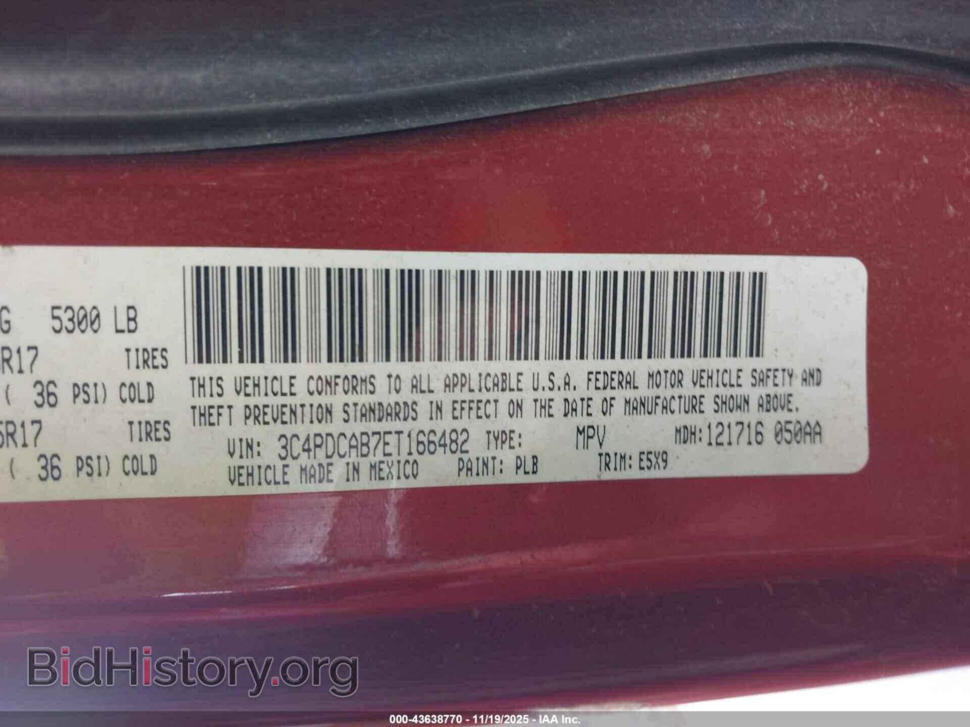 2014 DODGE JOURNEY - VIN: 3C4PDCAB7ET166482 - Фото 9