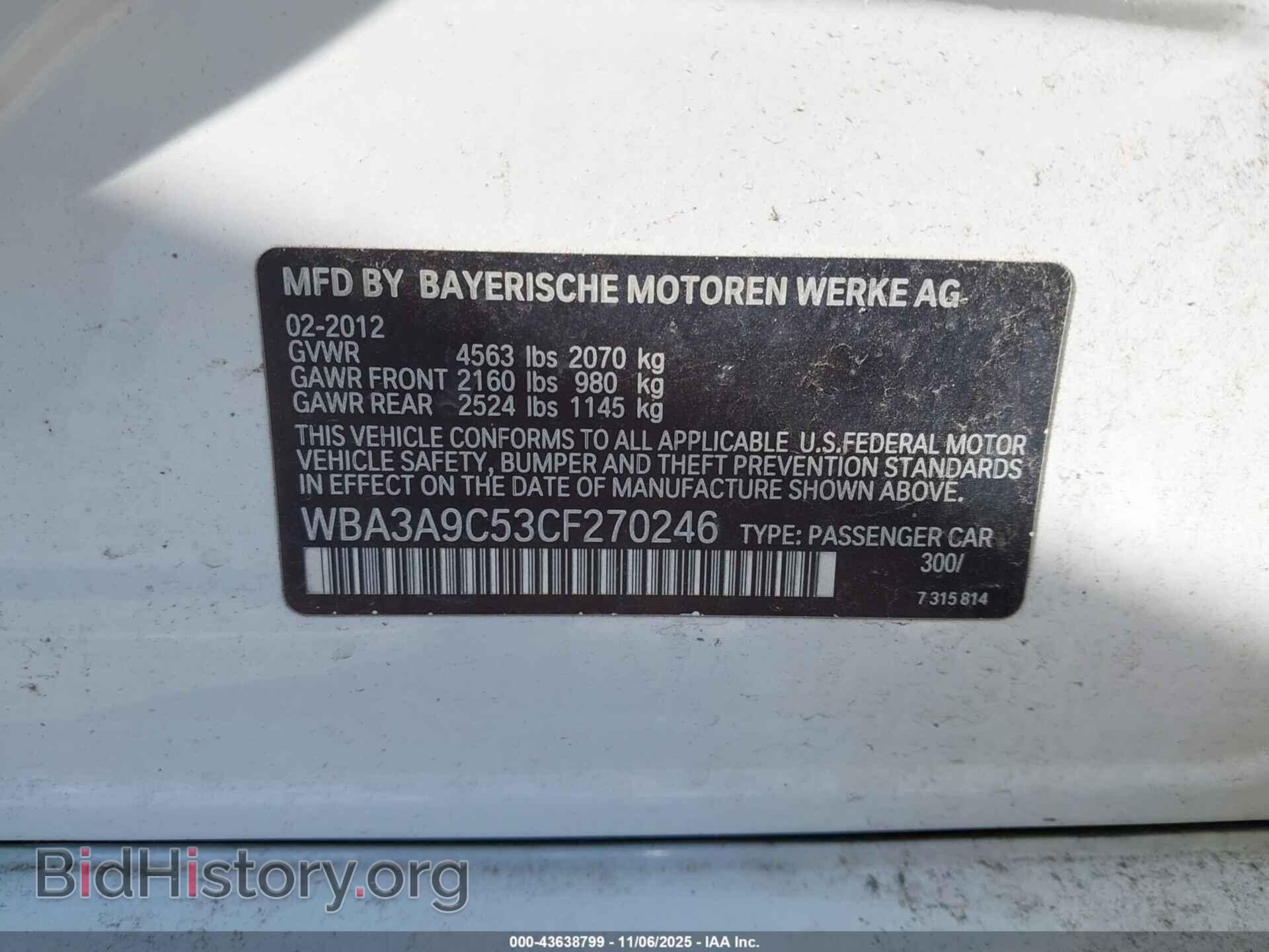2012 BMW 335I - VIN: WBA3A9C53CF270246 - Photo 9