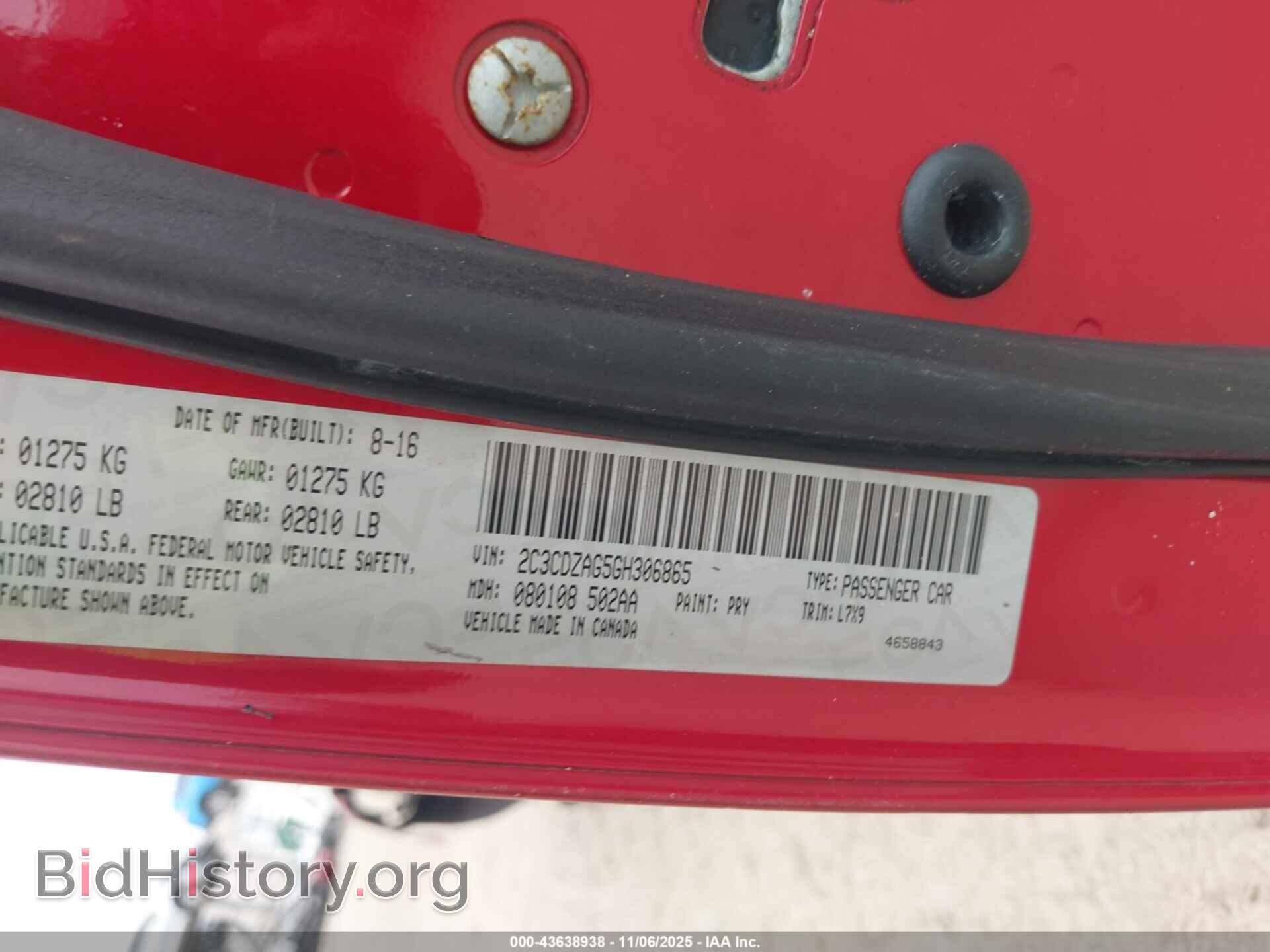 2016 DODGE CHALLENGER - VIN: 2C3CDZAG5GH306865 - Фото 9