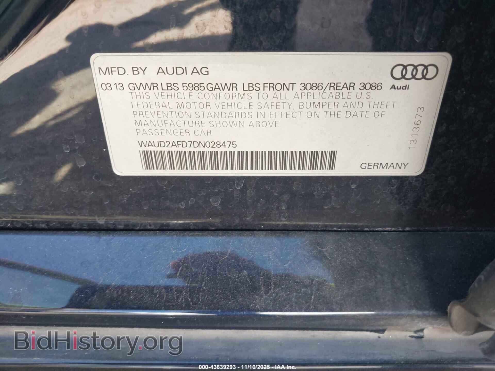 2013 AUDI S8 - VIN: WAUD2AFD7DN028475 - Photo 9