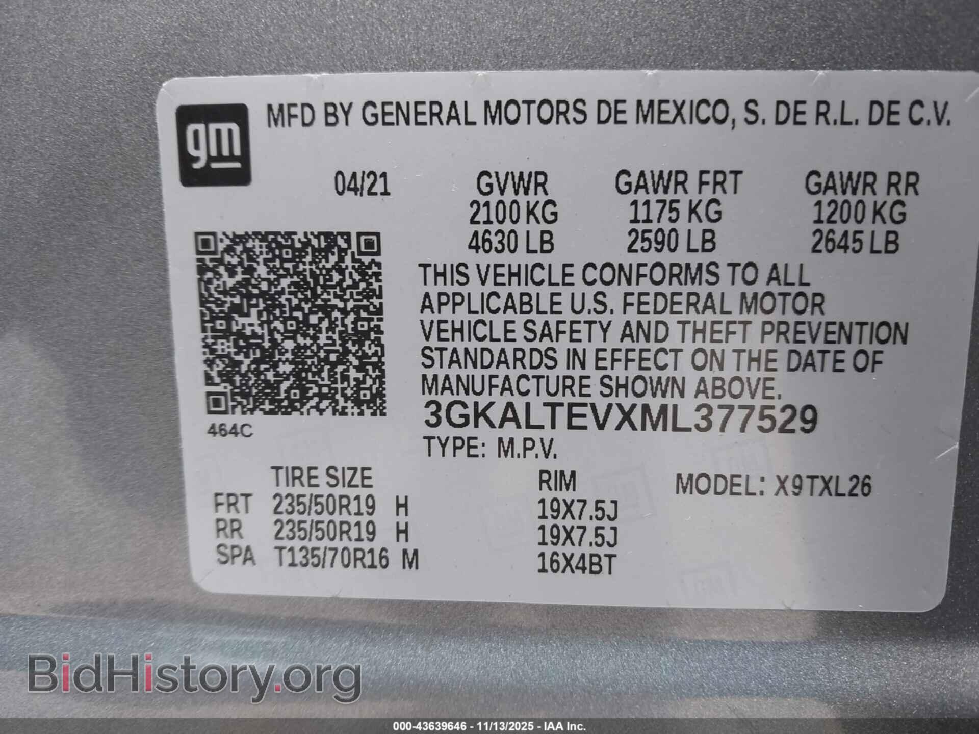 2021 GMC TERRAIN - VIN: 3GKALTEVXML377529 - Фото 9