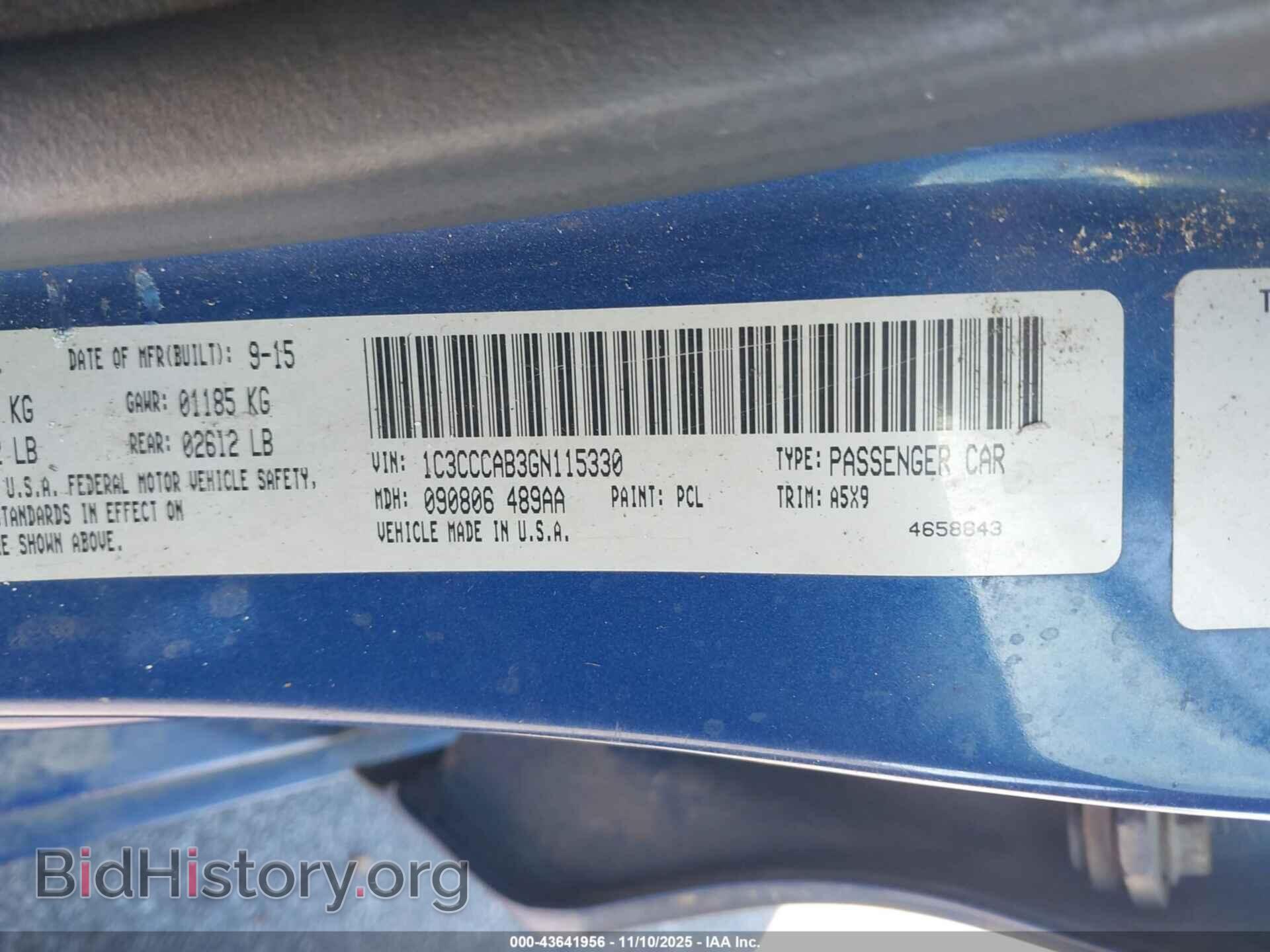 2016 CHRYSLER 200 - VIN: 1C3CCCAB3GN115330 - Фото 9