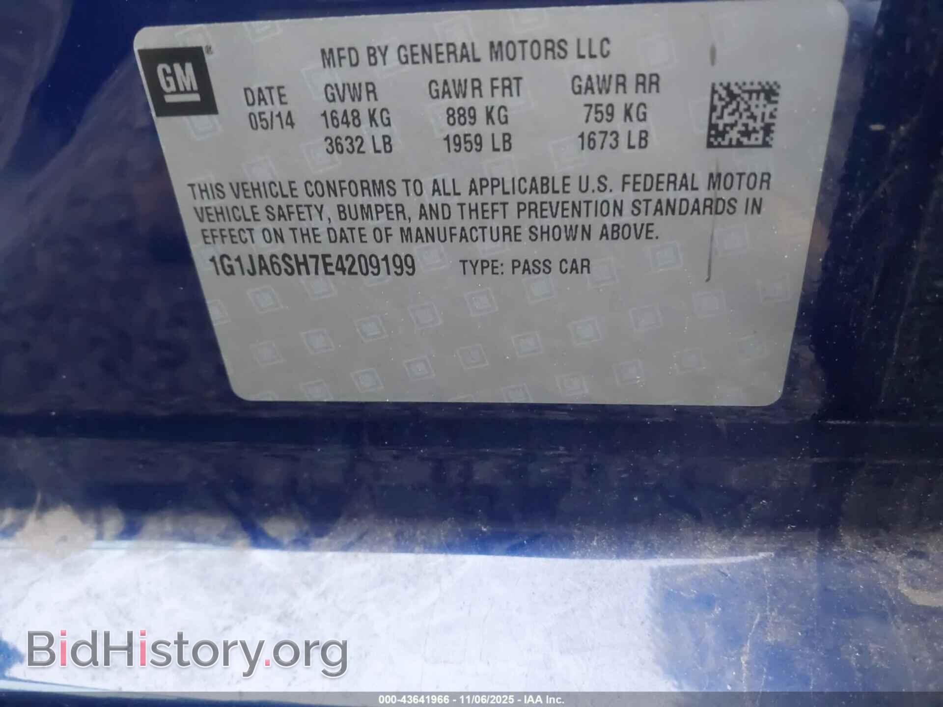 2014 CHEVROLET SONIC - VIN: 1G1JA6SH7E4209199 - Фото 9