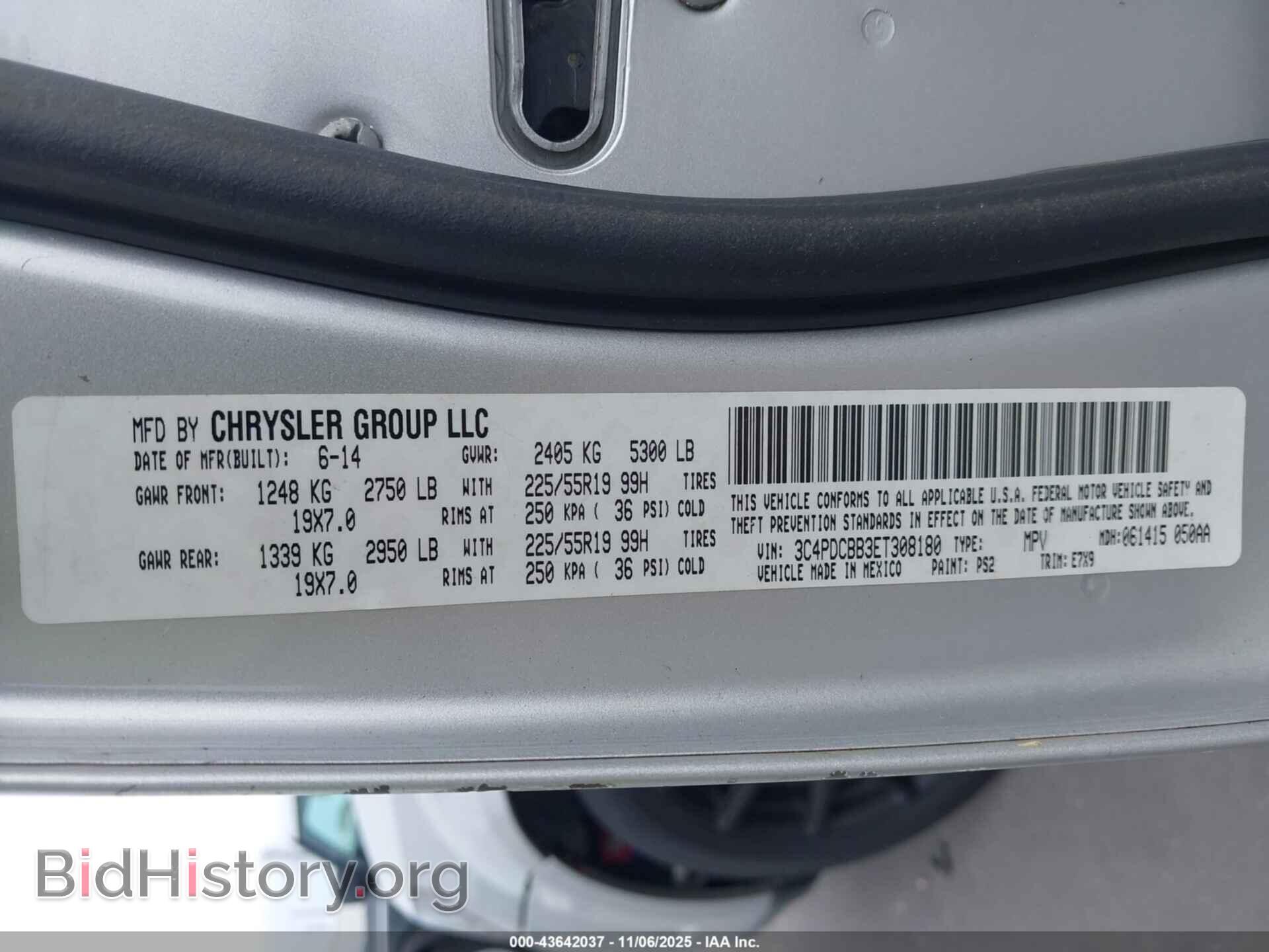 2014 DODGE JOURNEY - VIN: 3C4PDCBB3ET308180 - Фото 9