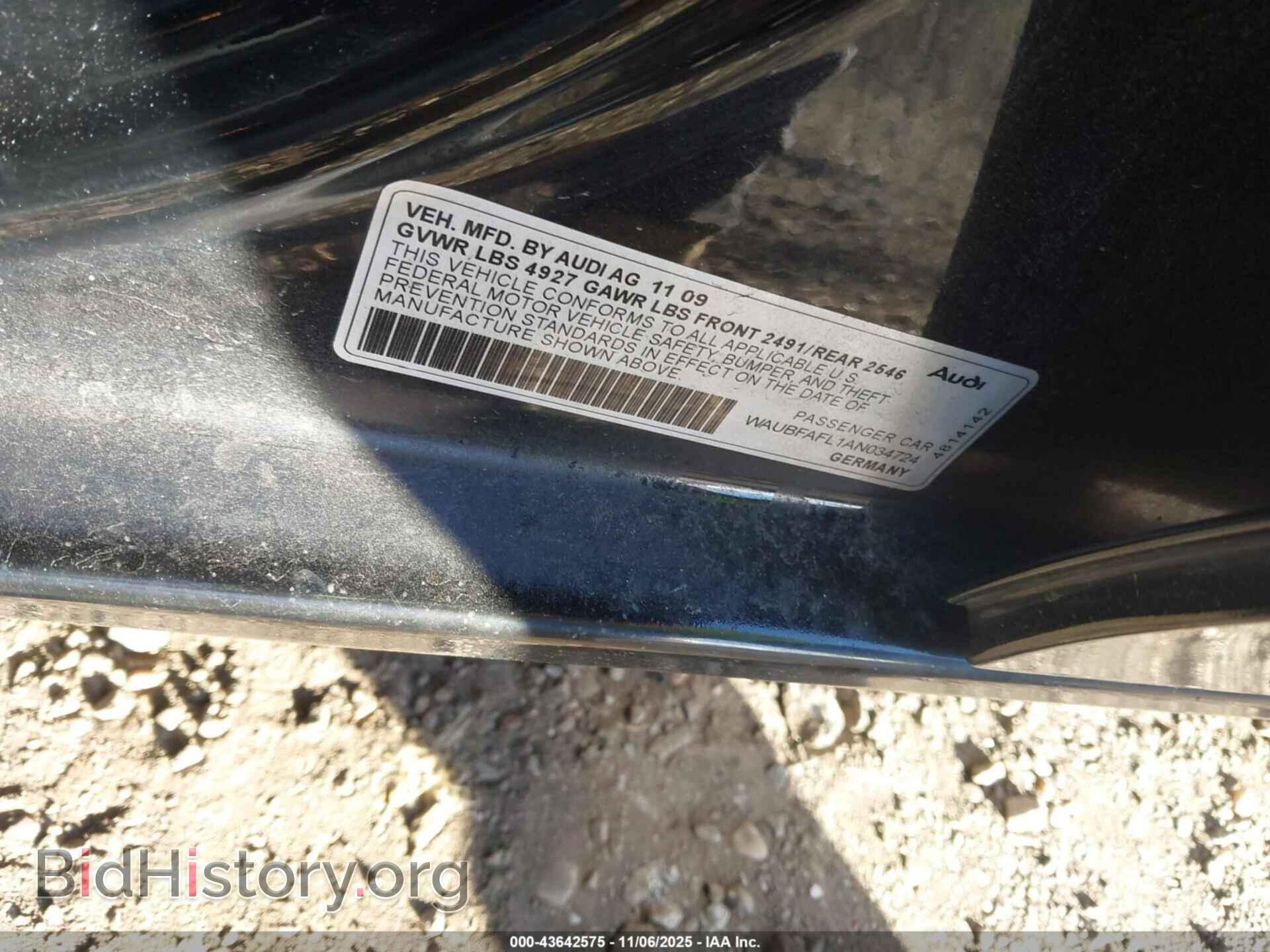 2010 AUDI A4 - VIN: WAUBFAFL1AN034724 - Фото 9