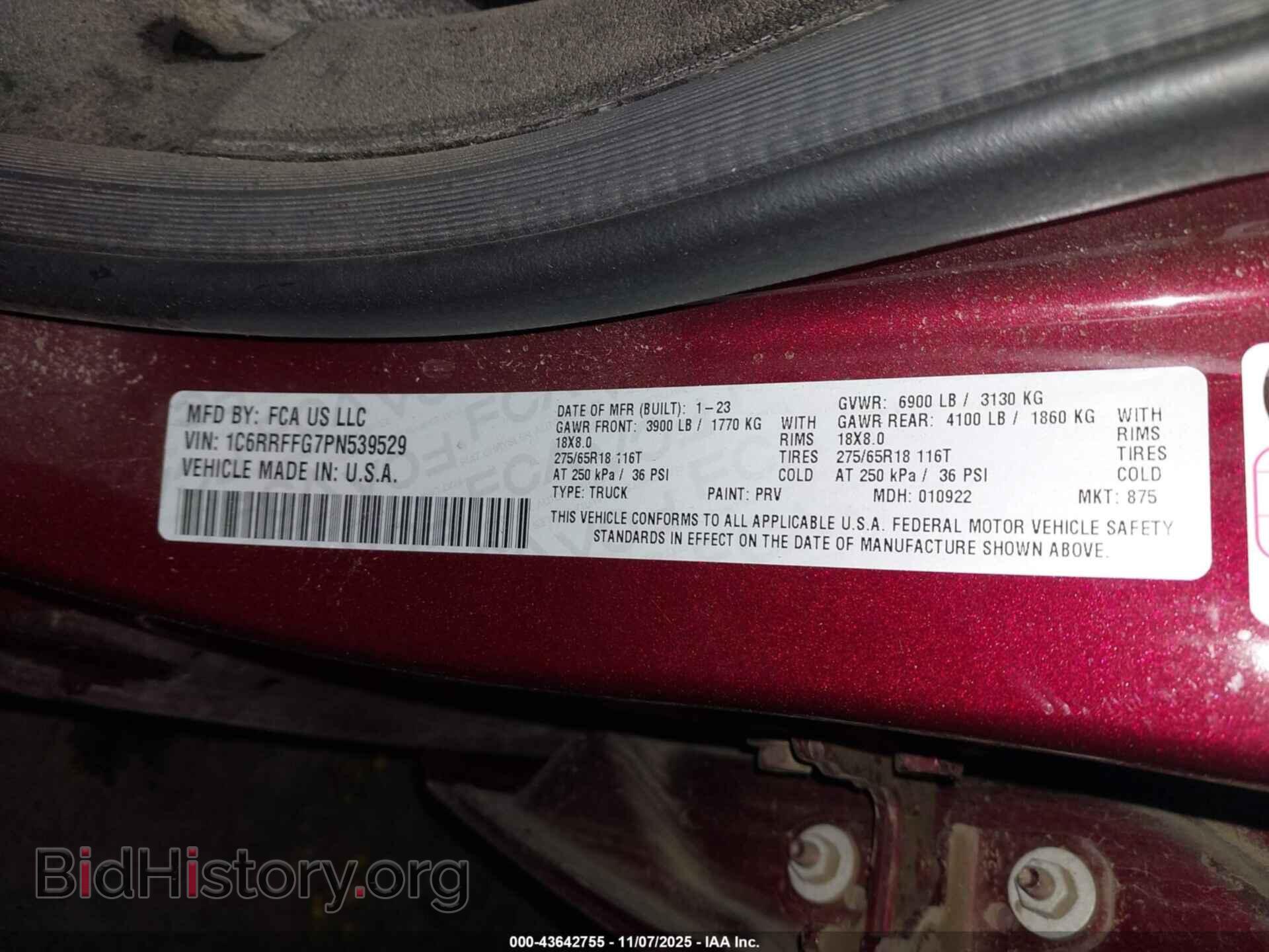 2023 RAM 1500 - VIN: 1C6RRFFG7PN539529 - Фото 9