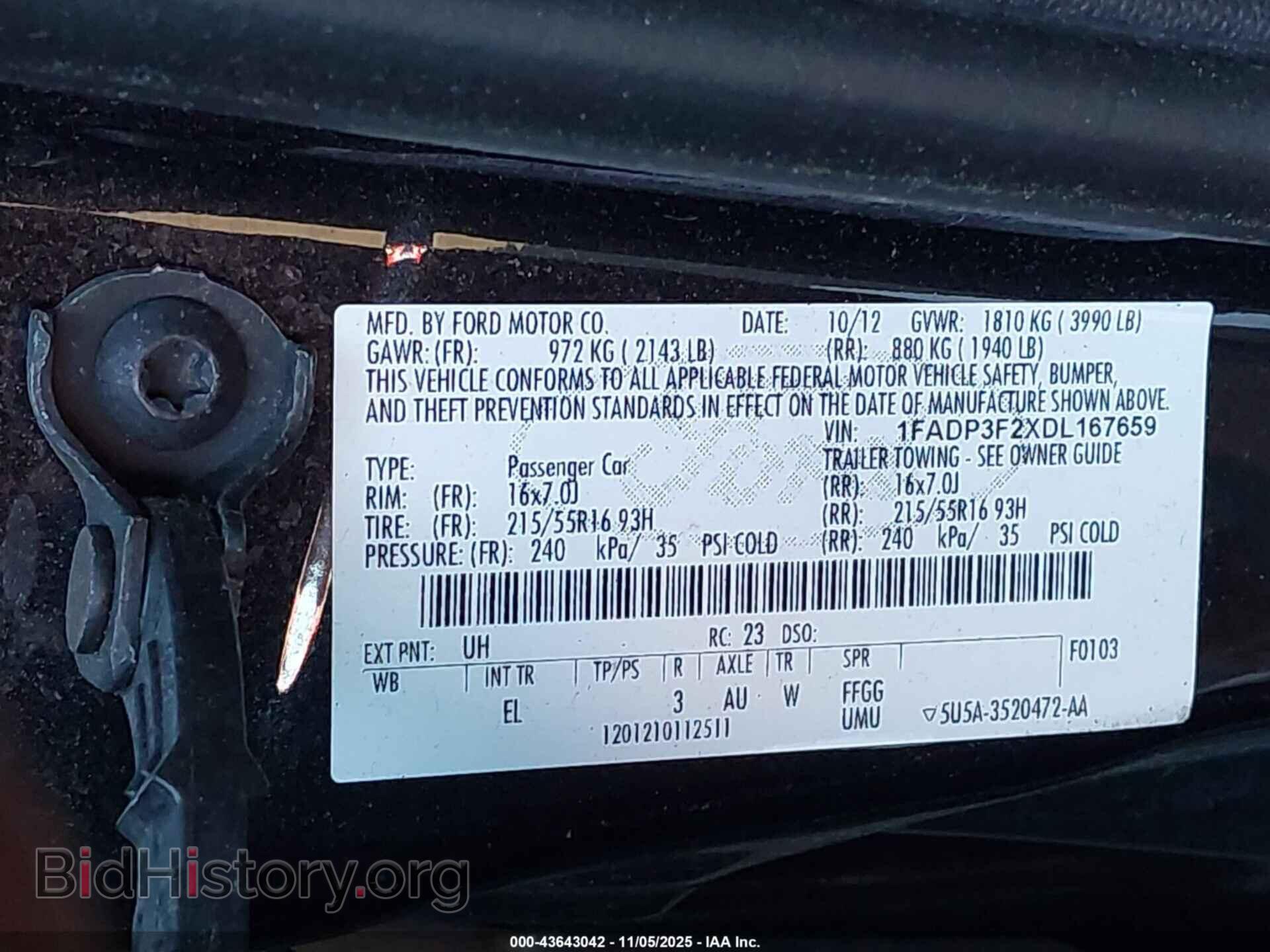 2013 FORD FOCUS - VIN: 1FADP3F2XDL167659 - Photo 9
