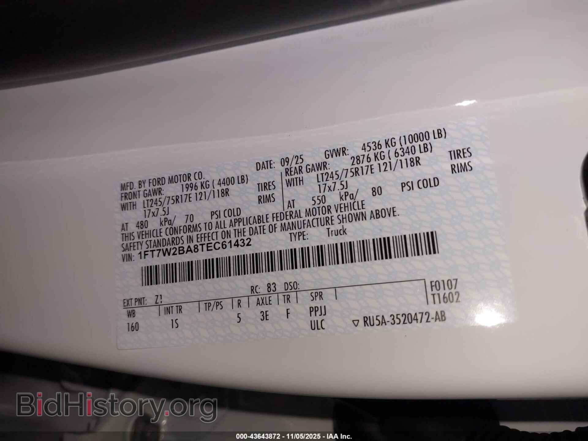 2026 FORD F-250 - VIN: 1FT7W2BA8TEC61432 - Фото 5