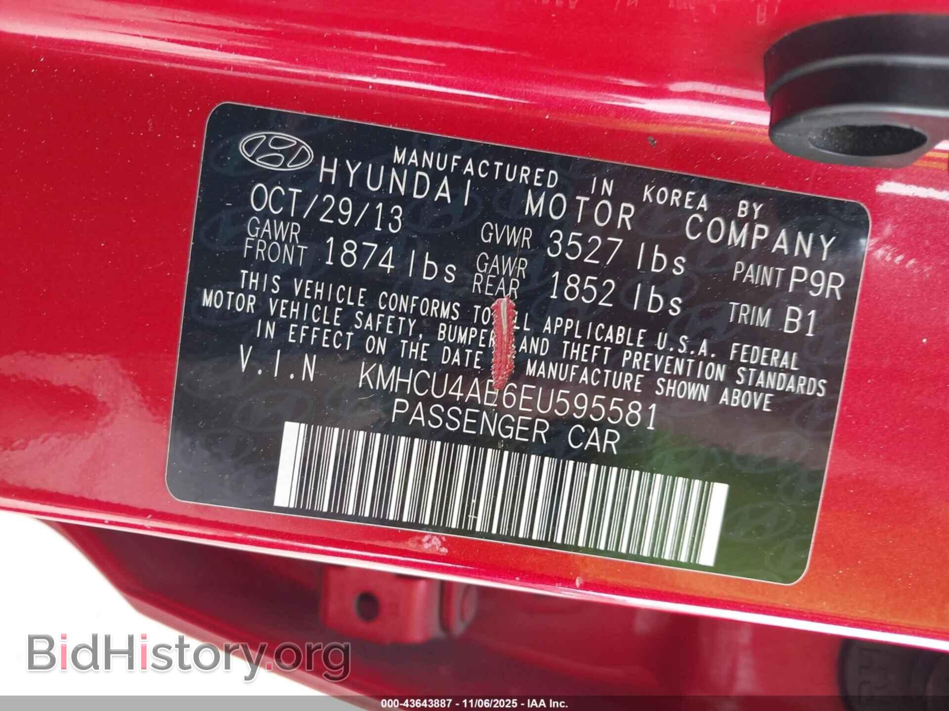 2014 HYUNDAI ACCENT - VIN: KMHCU4AE6EU595581 - Фото 9