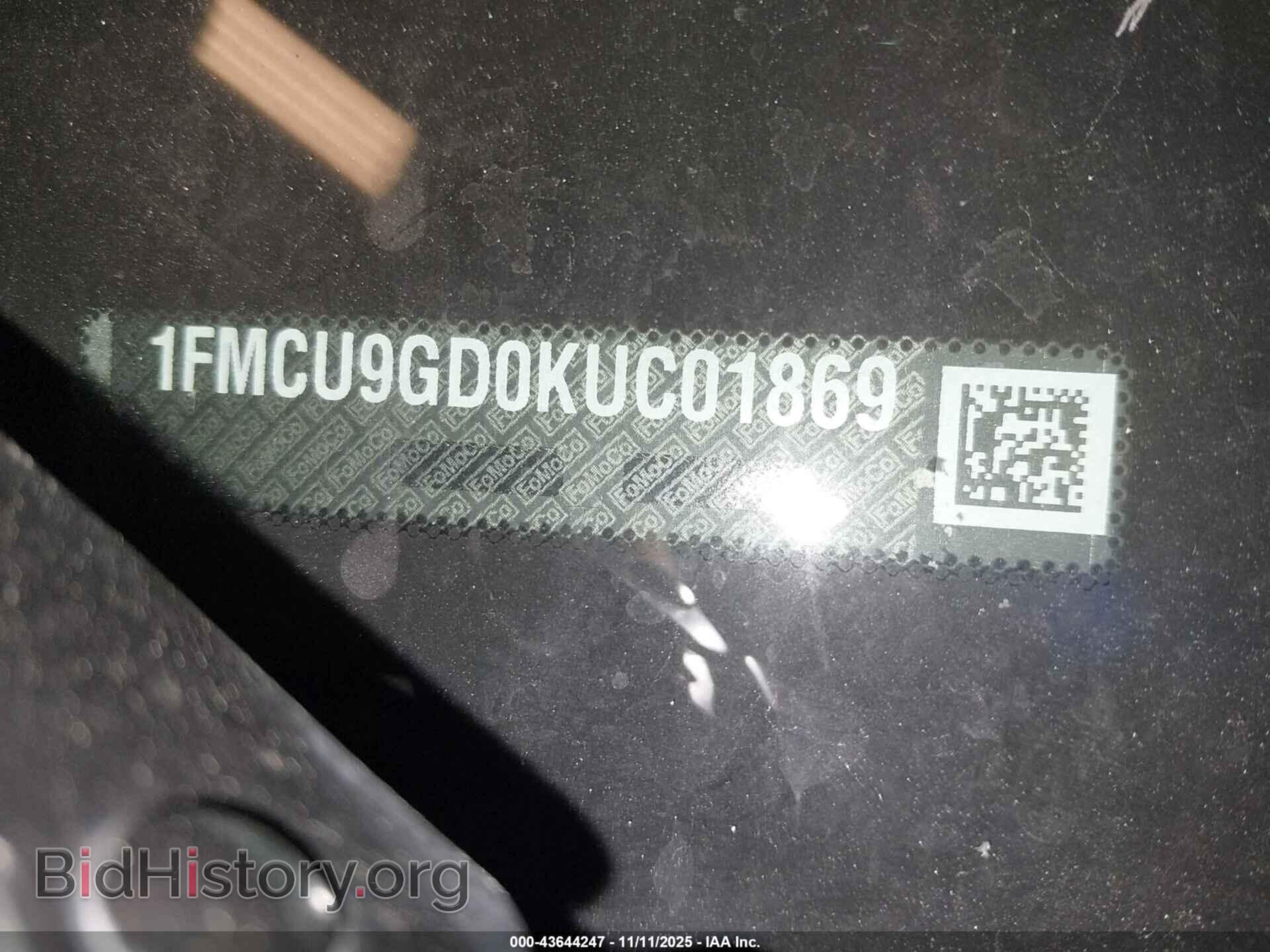 2019 FORD ESCAPE - VIN: 1FMCU9GD0KUC01869 - Фото 9