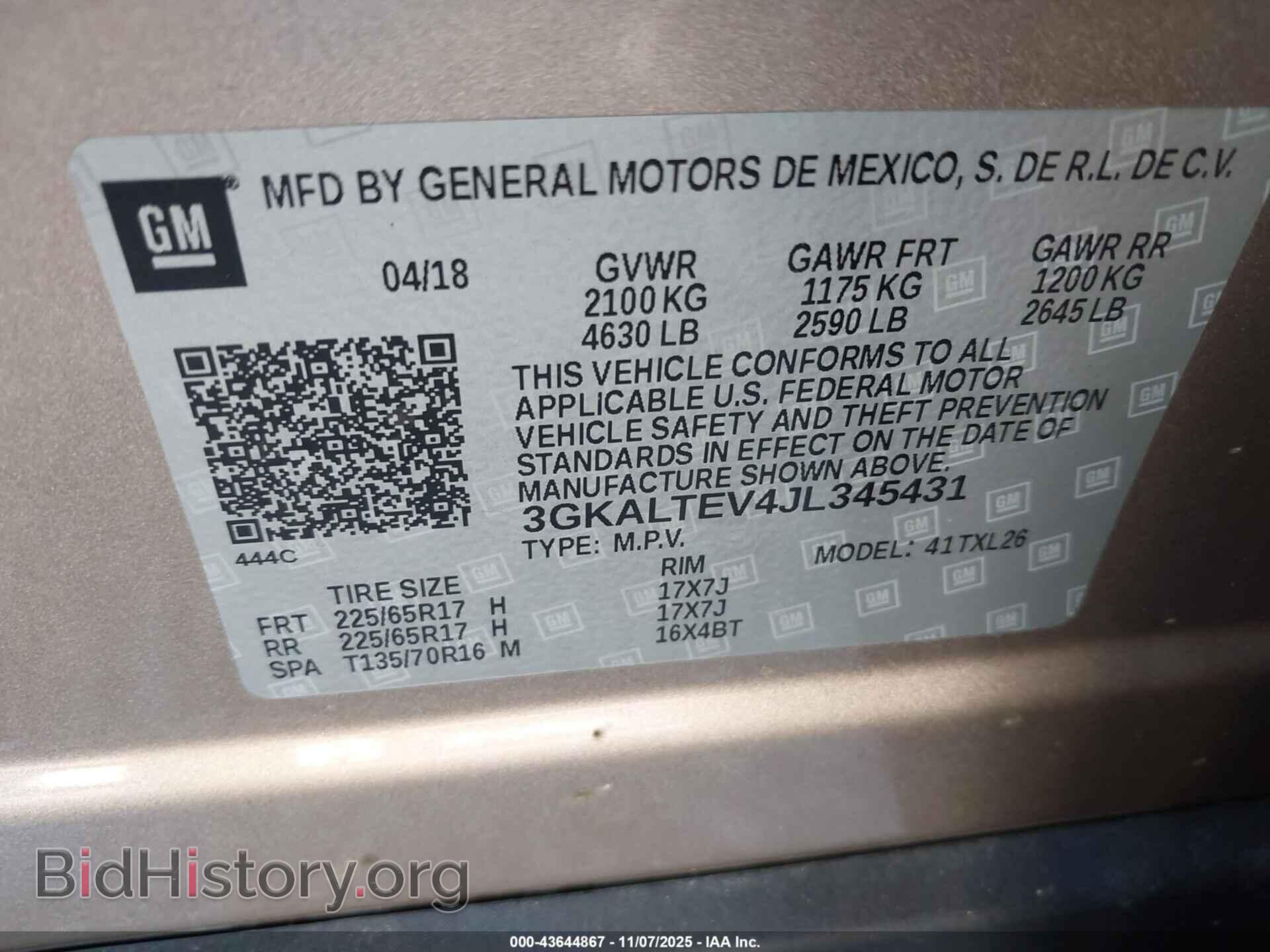 2018 GMC TERRAIN - VIN: 3GKALTEV4JL345431 - Фото 9
