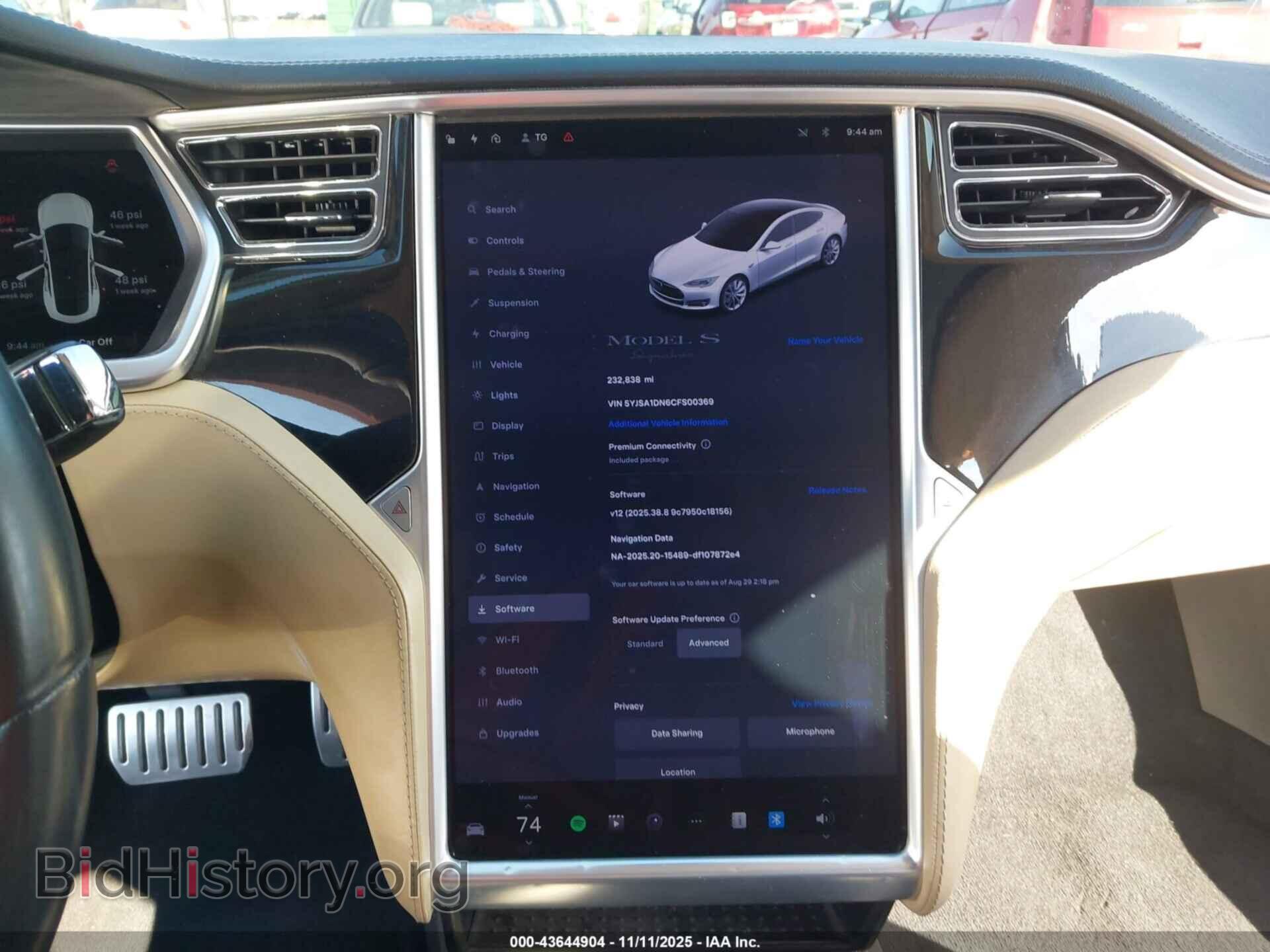 2012 TESLA MODEL S - VIN: 5YJSA1DN6CFS00369 - Photo 7