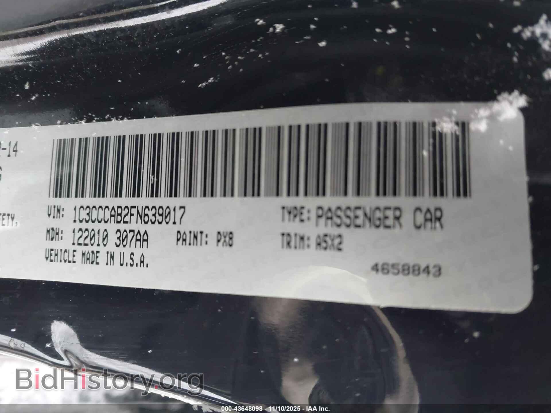 2015 CHRYSLER 200 - VIN: 1C3CCCAB2FN639017 - Фото 9