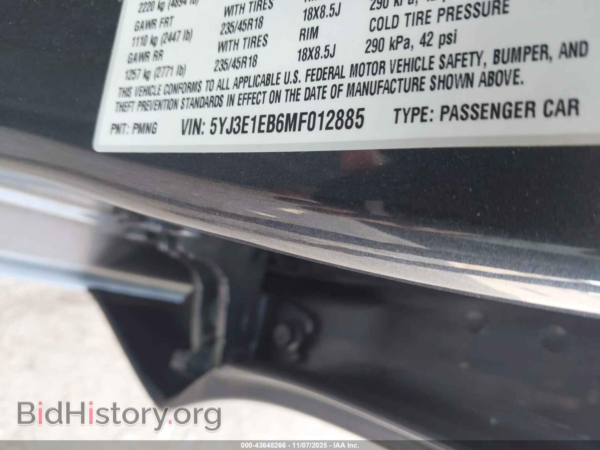 2021 TESLA MODEL 3 - VIN: 5YJ3E1EB6MF012885 - Фото 9