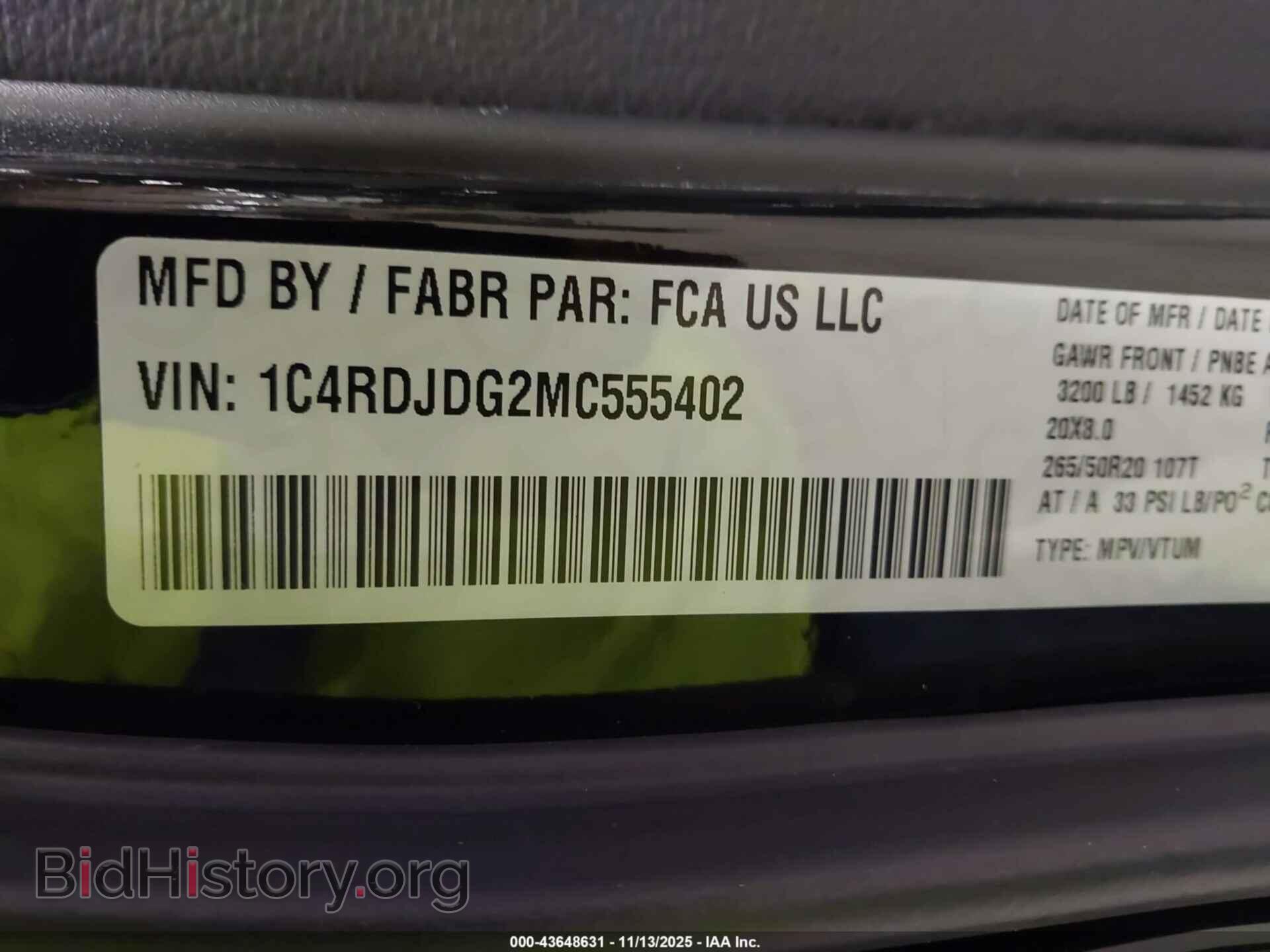 2021 DODGE DURANGO - VIN: 1C4RDJDG2MC555402 - Photo 9