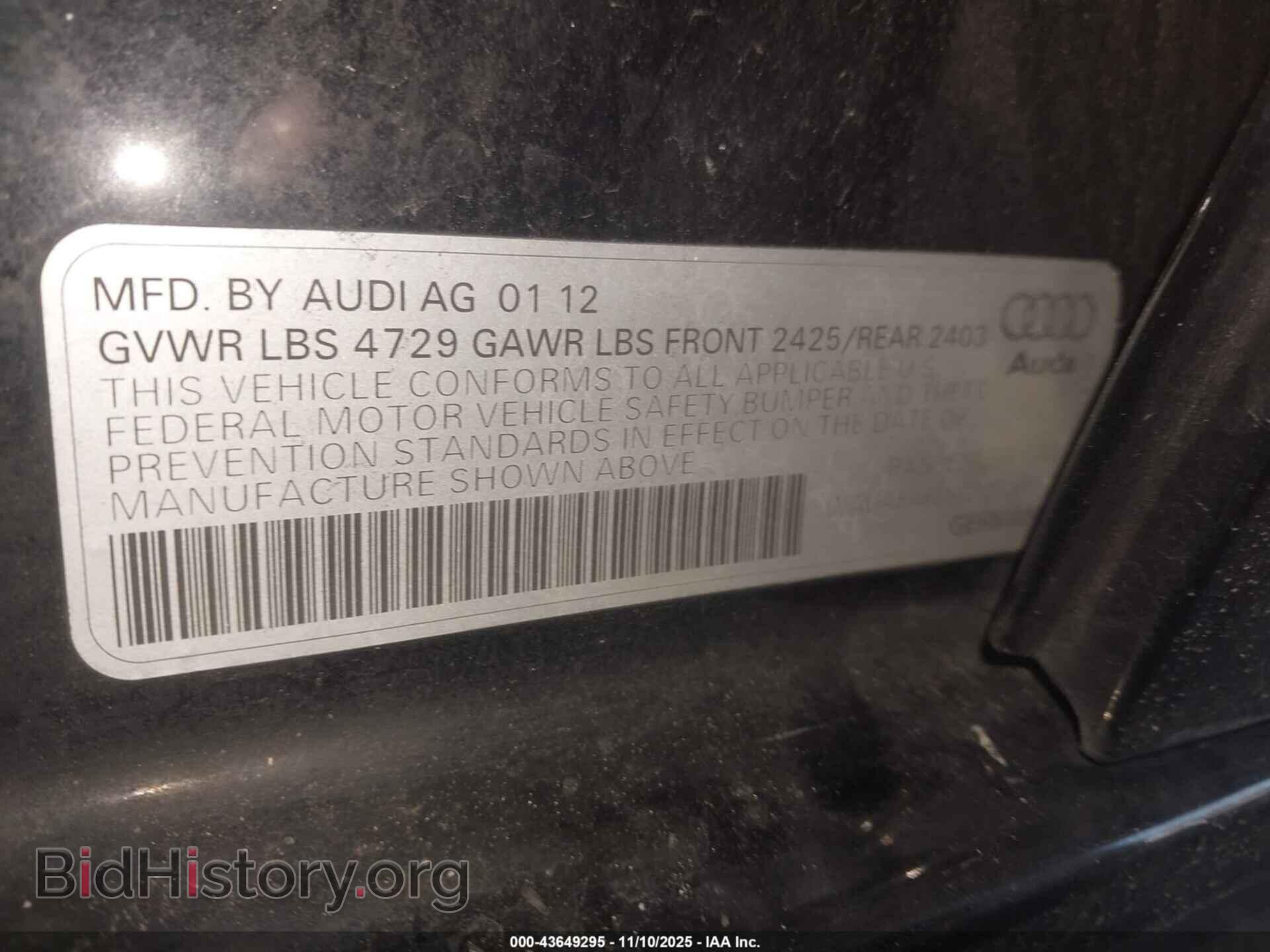 2012 AUDI A4 - VIN: WAUAFAFL6CN019957 - Photo 9