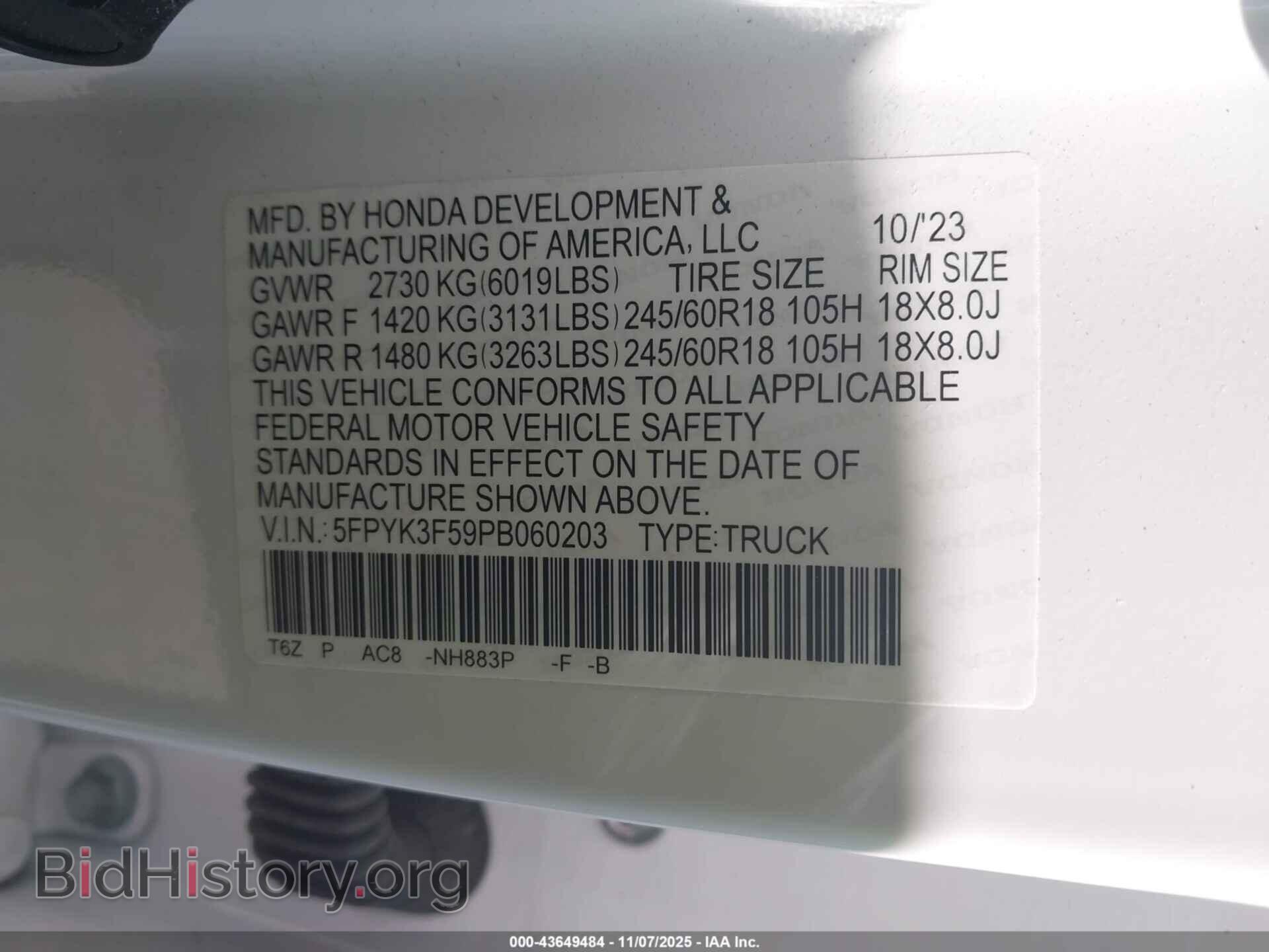 2023 HONDA RIDGELINE - VIN: 5FPYK3F59PB060203 - Photo 9