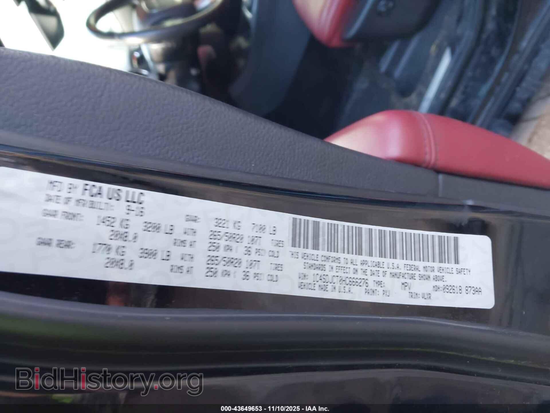 2017 DODGE DURANGO - VIN: 1C4SDJCT0HC666276 - Photo 9