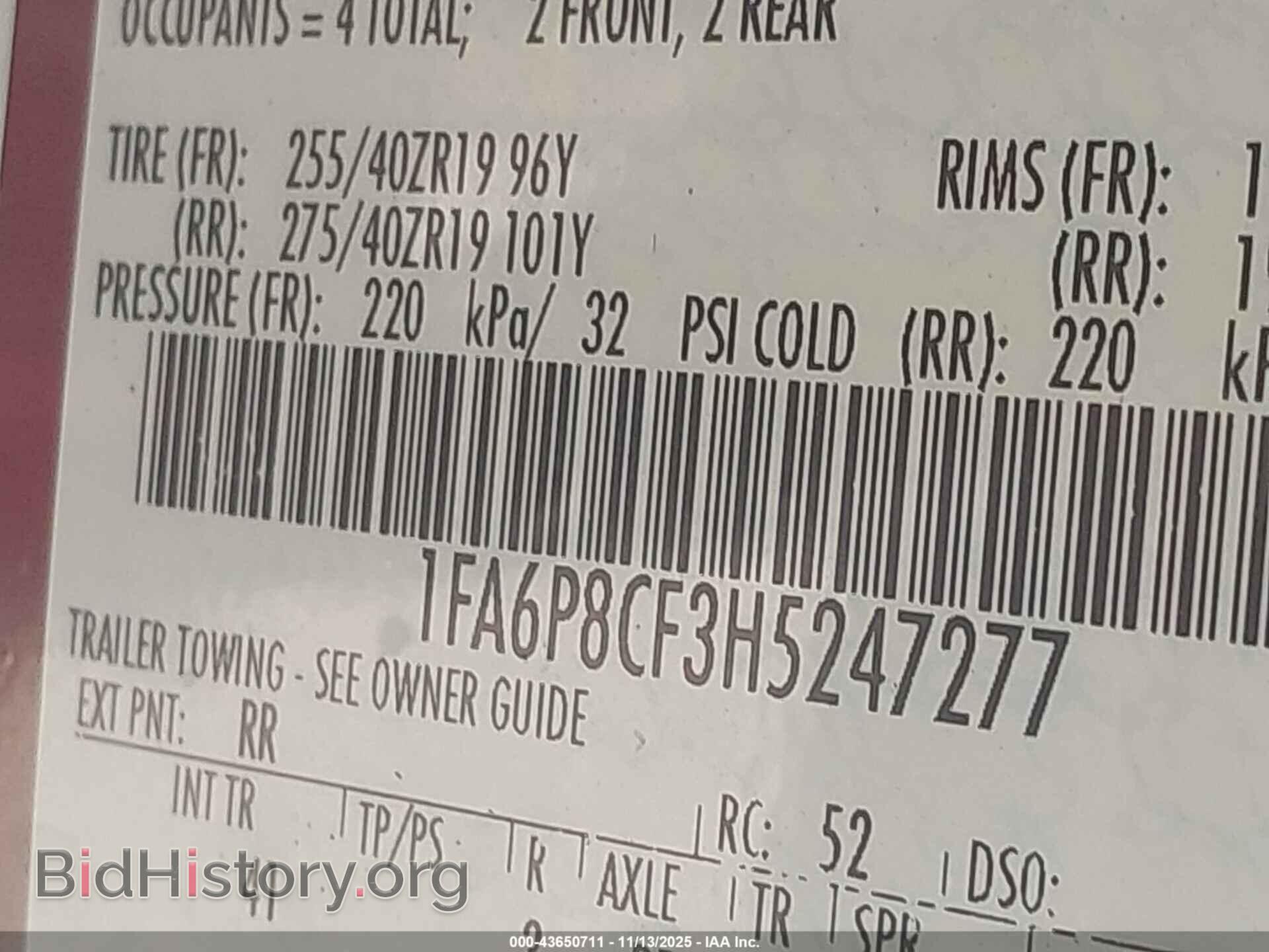 2017 FORD MUSTANG - VIN: 1FA6P8CF3H5247277 - Фото 9
